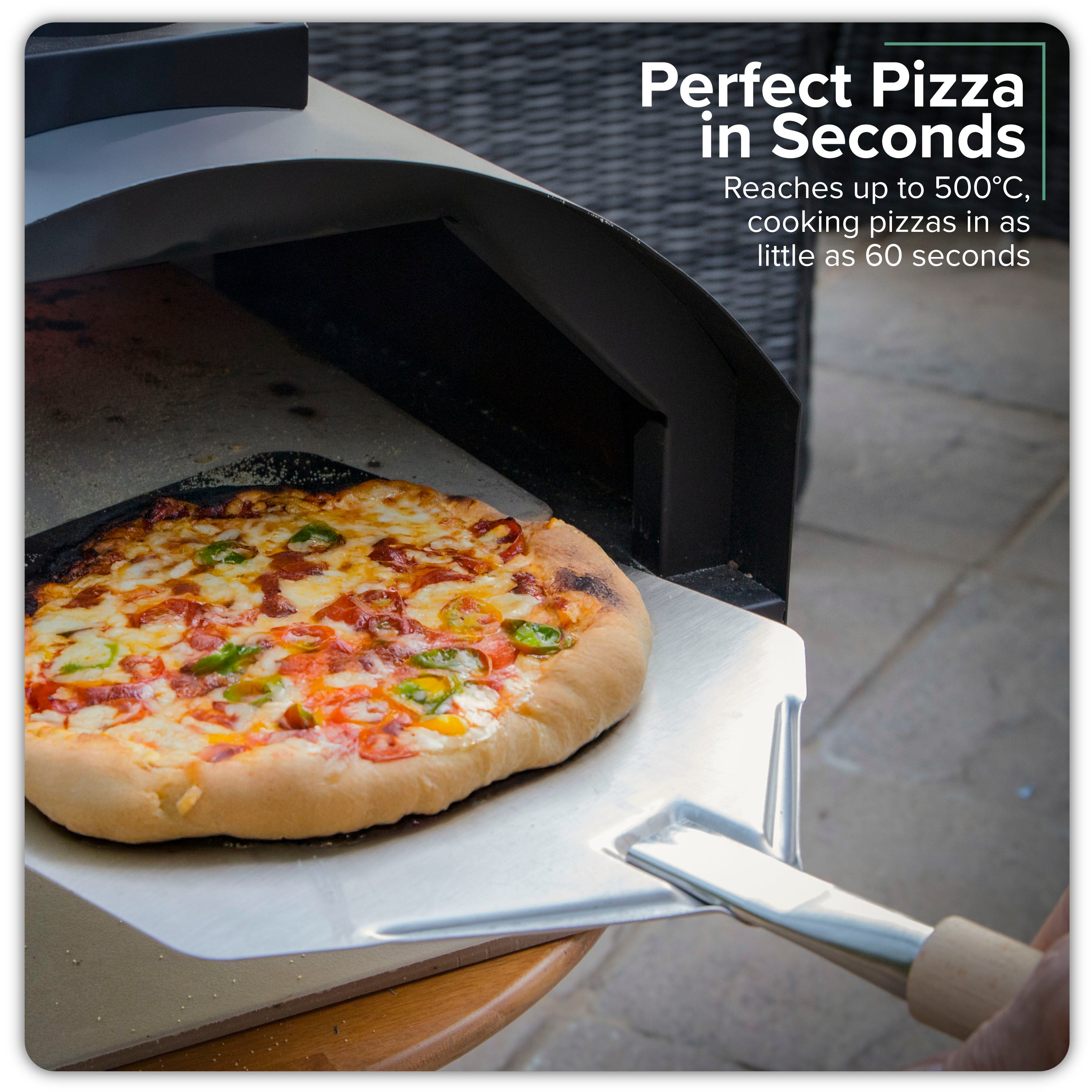 DG10 Portable Wood-Fired Pizza Oven Stainless Steel Pizza