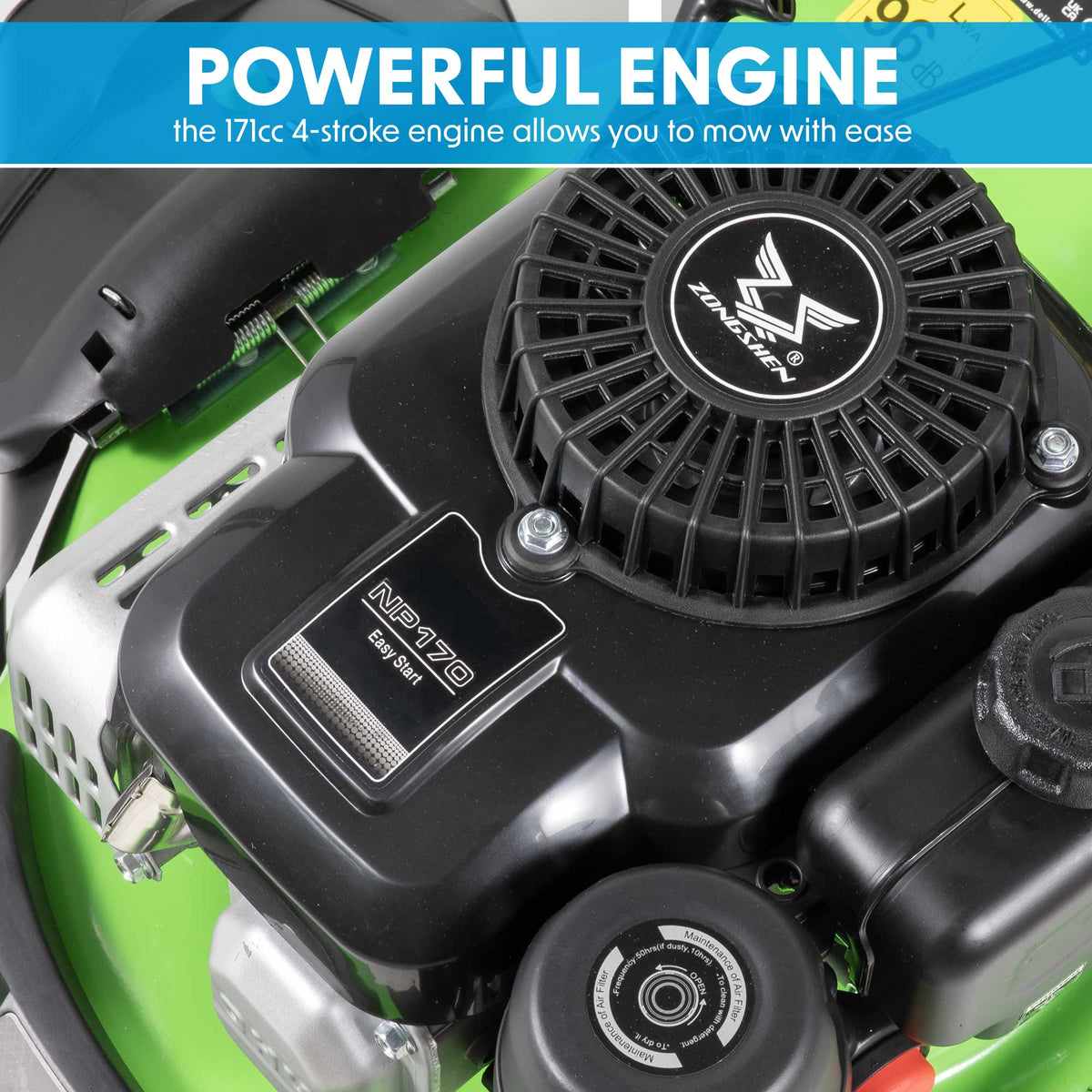 Self outlet propelled engine
