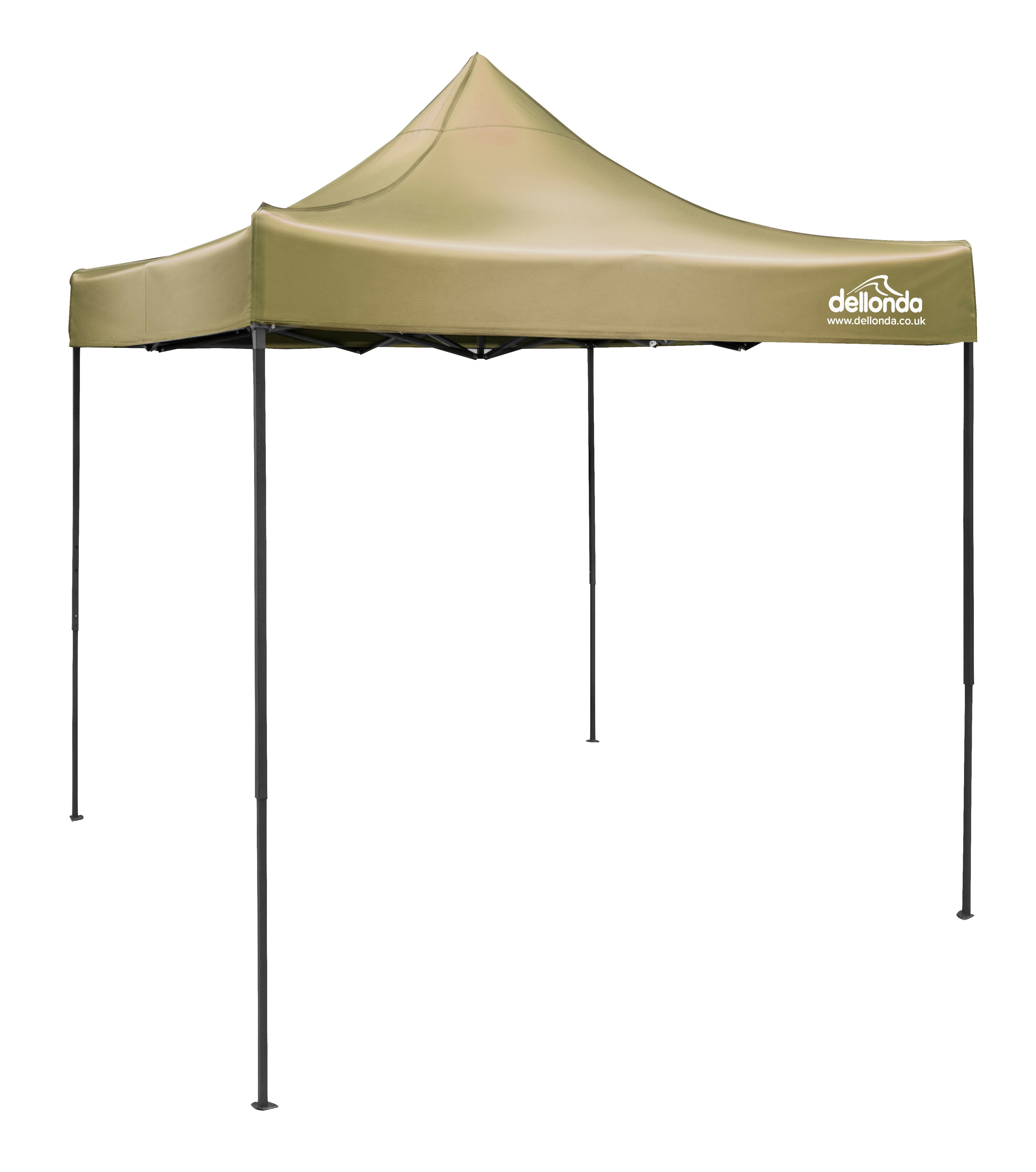 Premium 2x2m Pop-Up Gazebo, Water Resistant, Carry Bag, Stakes & Weight Bags - Beige - DG126