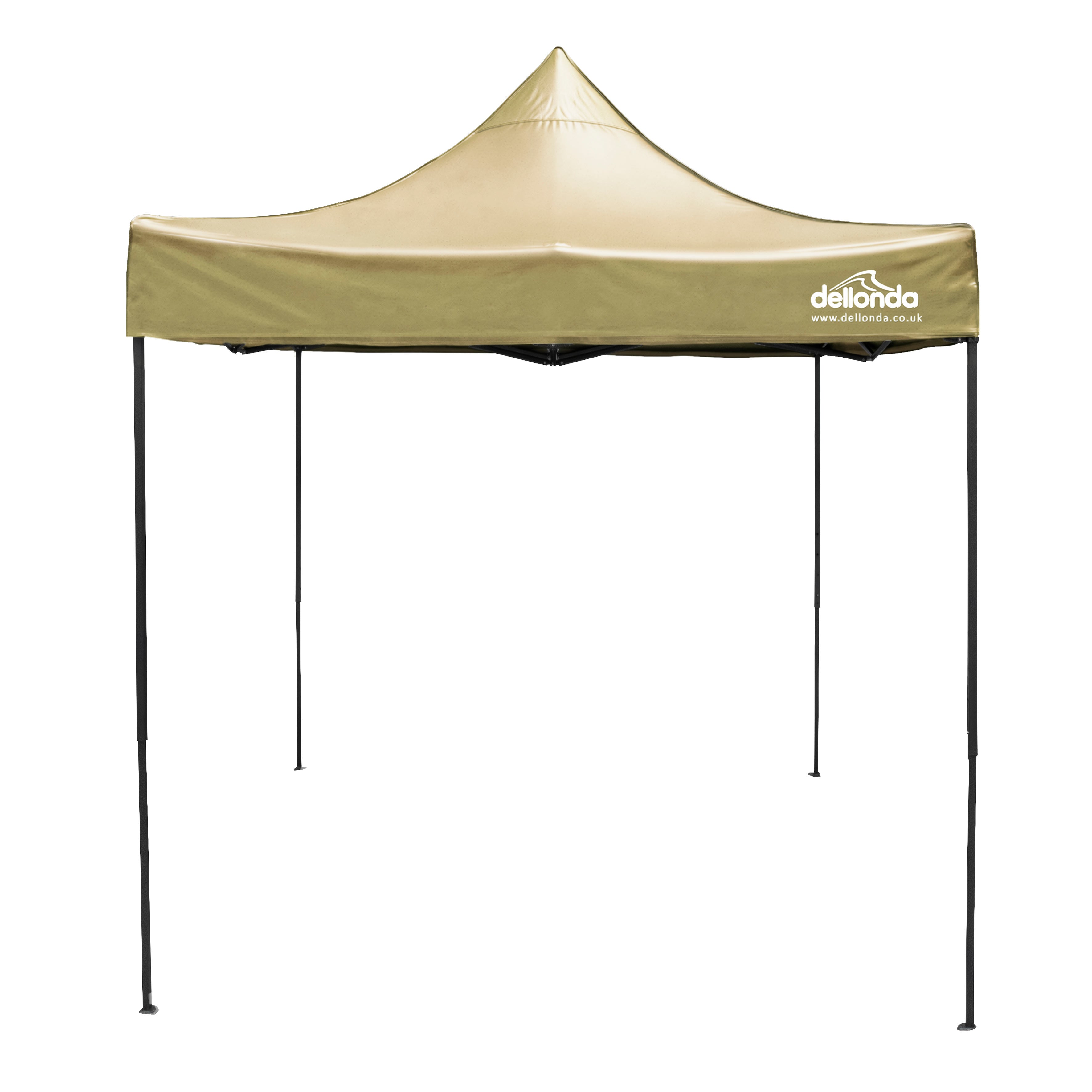 Premium 2x2m Pop-Up Gazebo, Water Resistant, Carry Bag, Stakes & Weight Bags - Beige - DG126