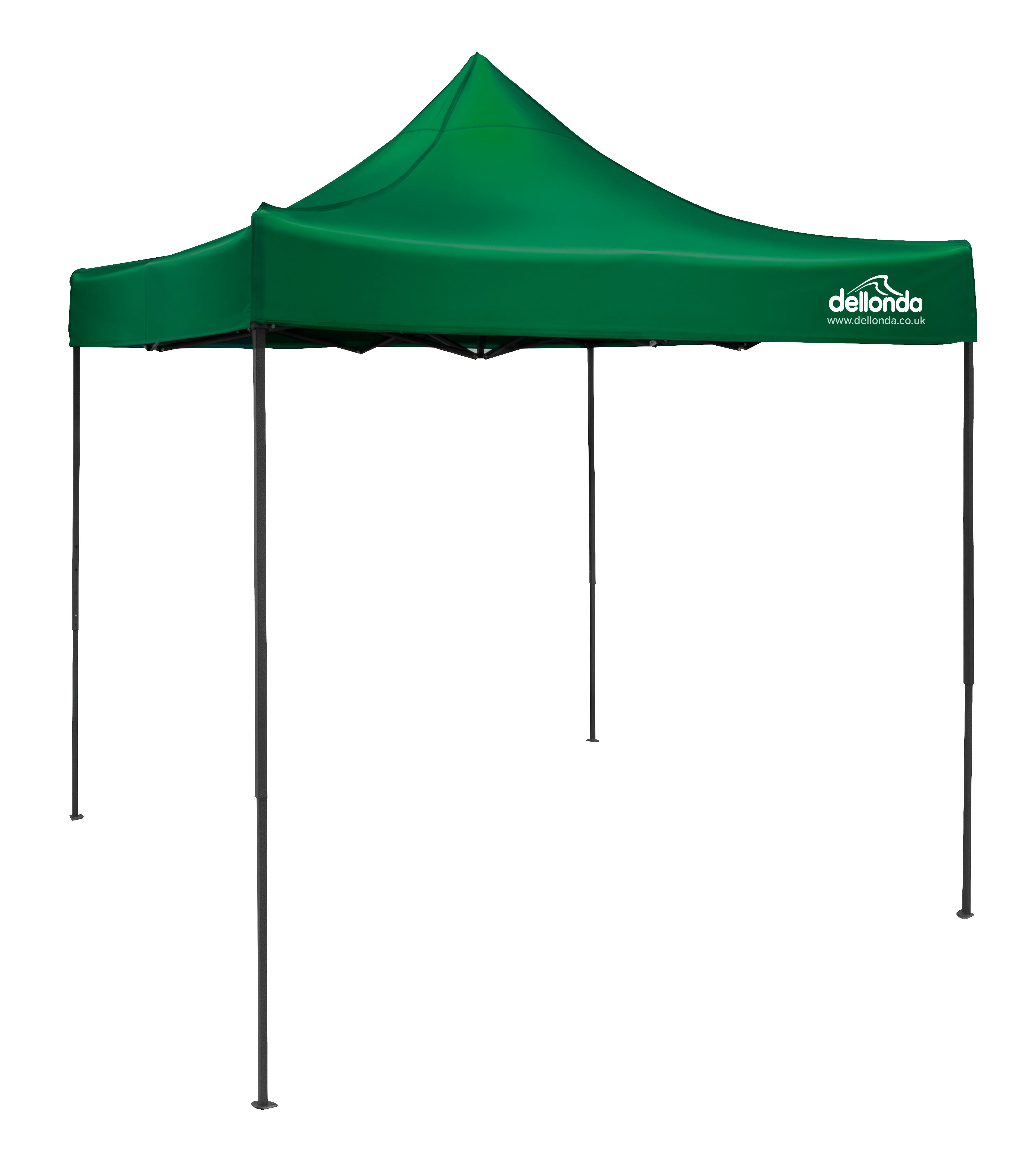 Premium 2x2m Pop-Up Gazebo, Water Resistant, Carry Bag, Stakes & Weight Bags - Dark Green - DG128