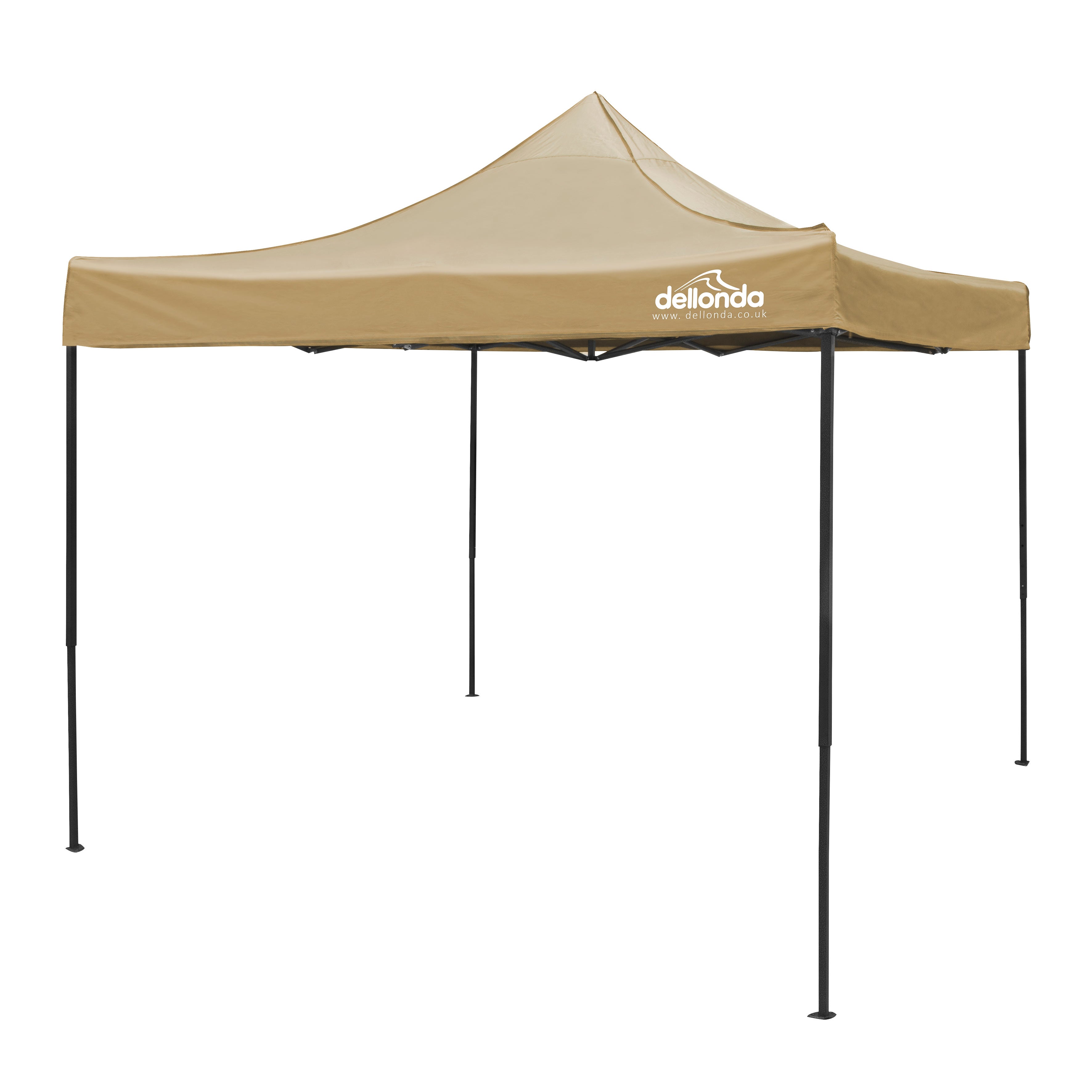 Premium 3x3m Pop-Up Gazebo, Water Resistant, Carry Bag, Stakes & Weight Bags - Beige - DG130