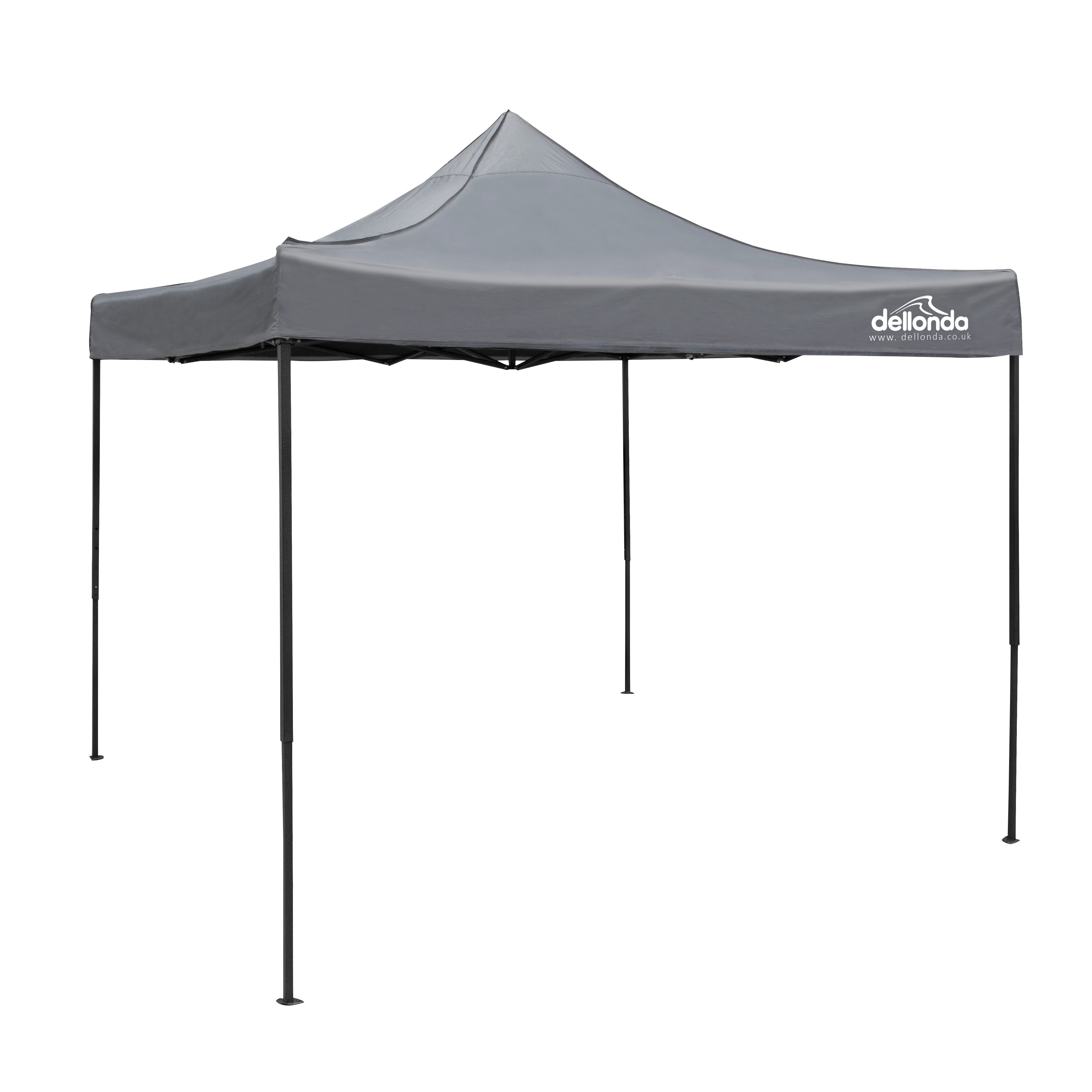 Premium 3x3m Pop-Up Gazebo, Water Resistant, Carry Bag, Stakes & Weight Bags - Grey - DG133