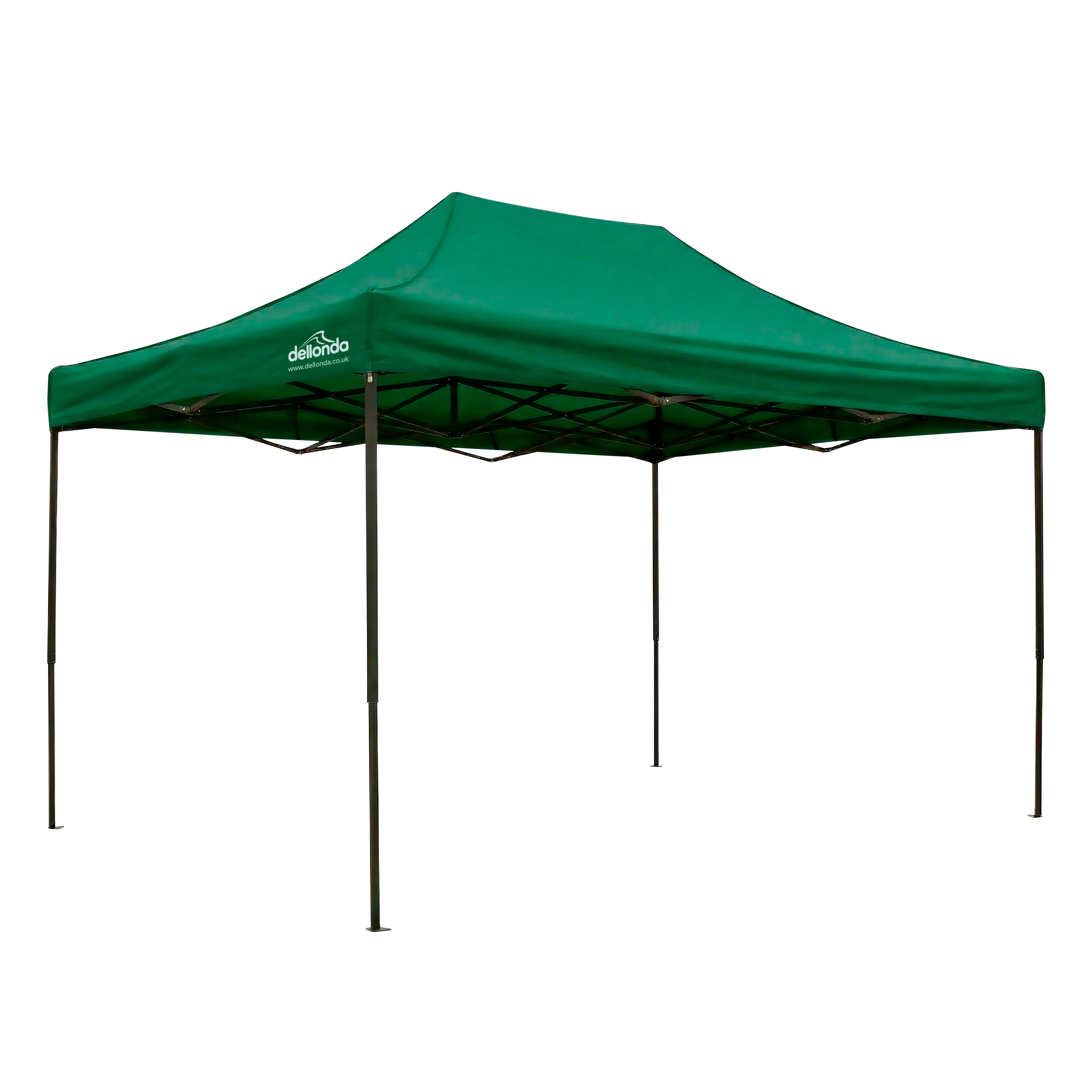 Premium 3 x 4.5m Pop-Up Gazebo, Water Resistant, Carry Bag, Stakes & Weight Bags - Green - DG136