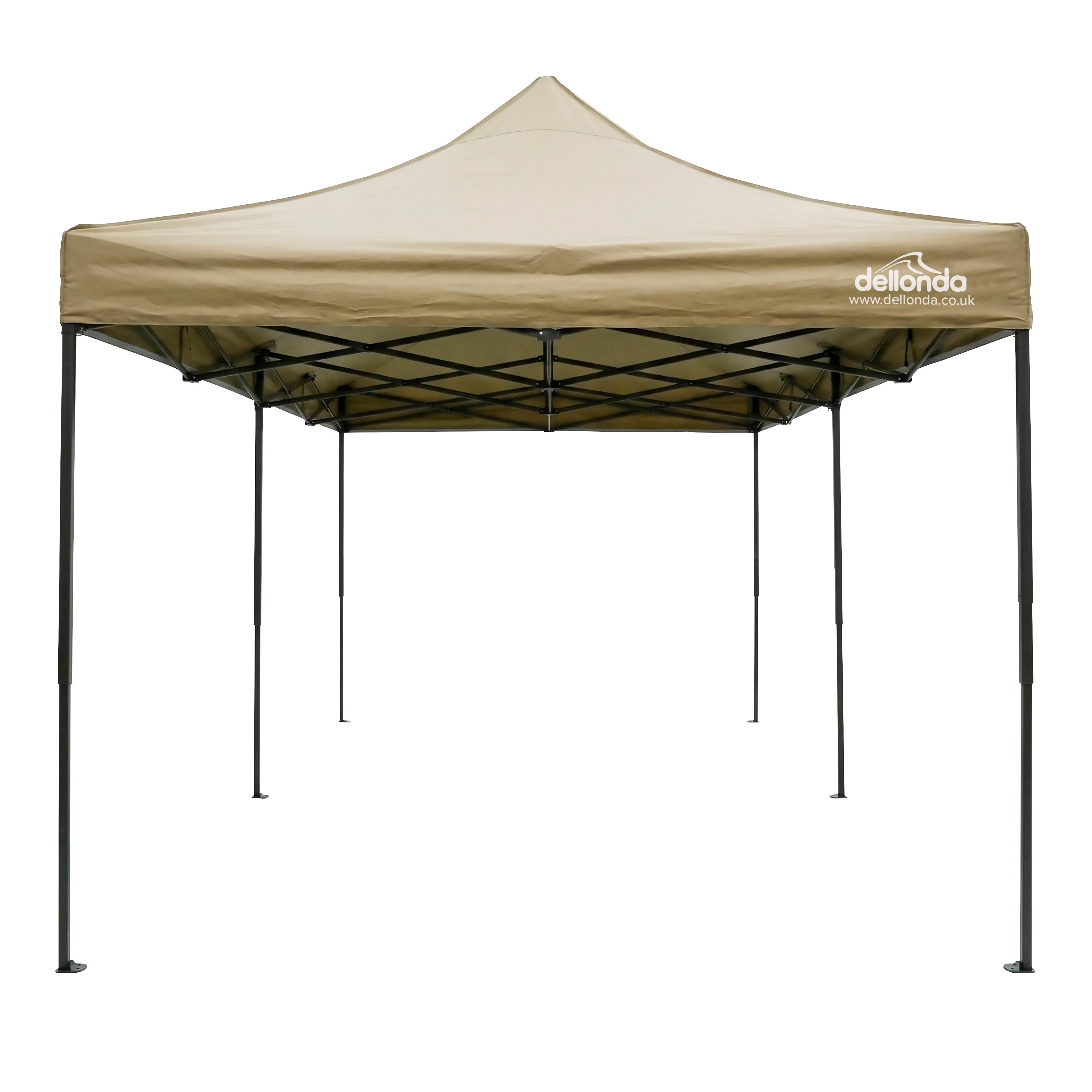 Premium 3x6m Pop-Up Gazebo, Water Resistant, Carry Bag, Stakes & Weight Bags - Beige - DG138