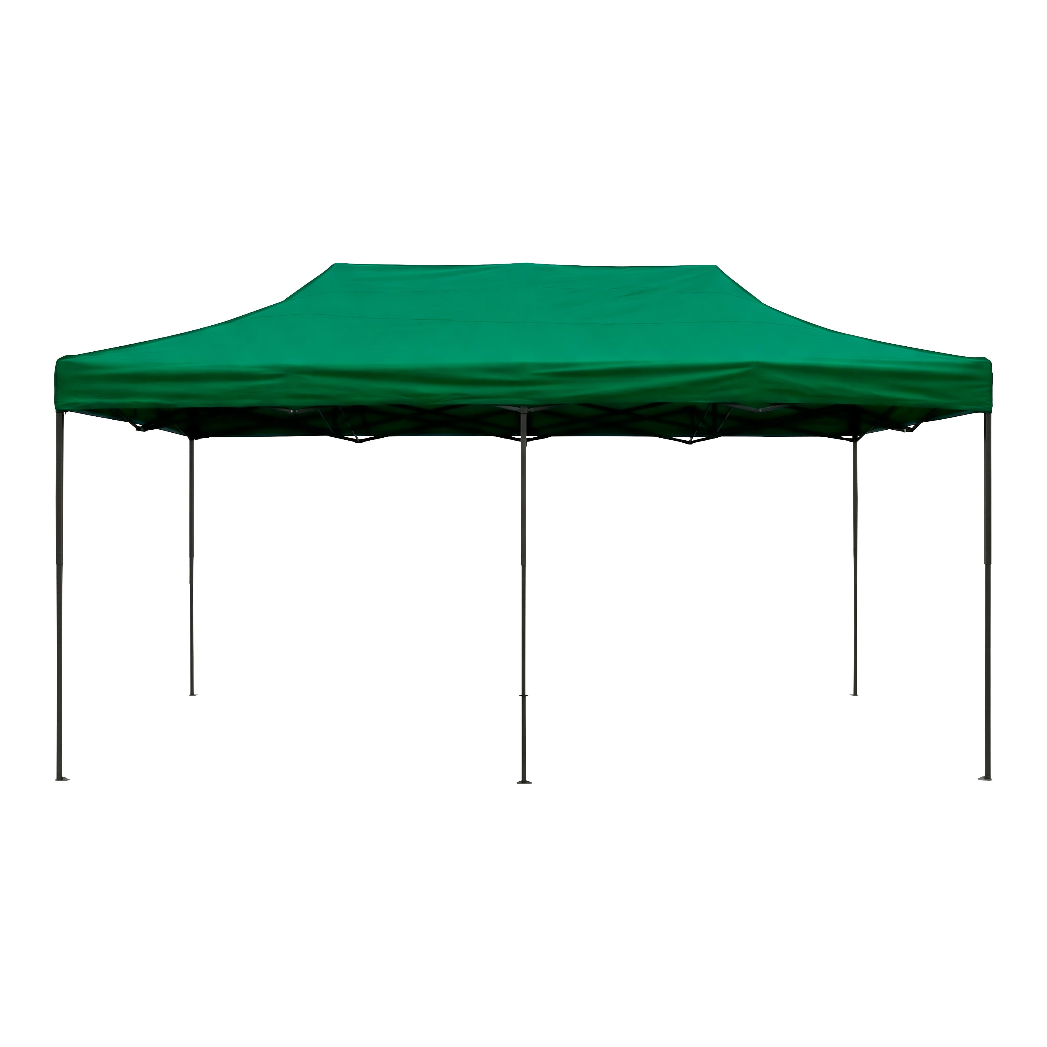 Premium 3 x 6m Pop-Up Gazebo, Water-Resistant, Carry Bag, Stakes & Weight Bags - Dark Green