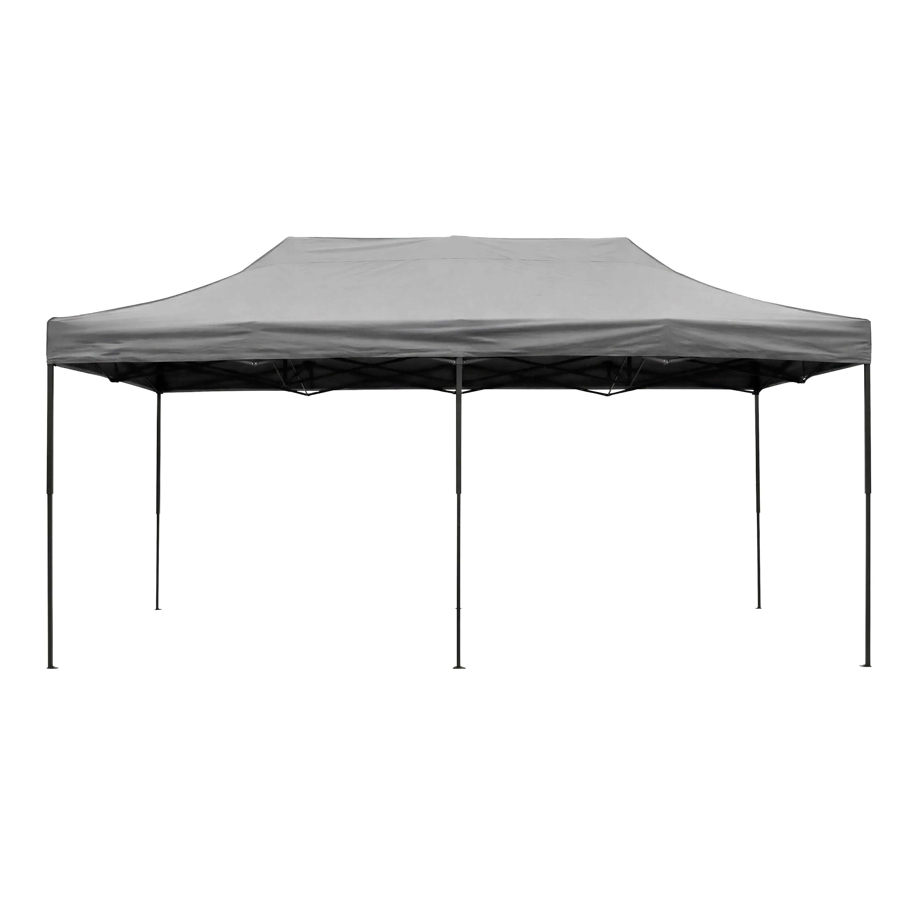 Premium 3x6m Pop-Up Gazebo, Water Resistant, Carry Bag, Stakes & Weight Bags - Grey - DG141