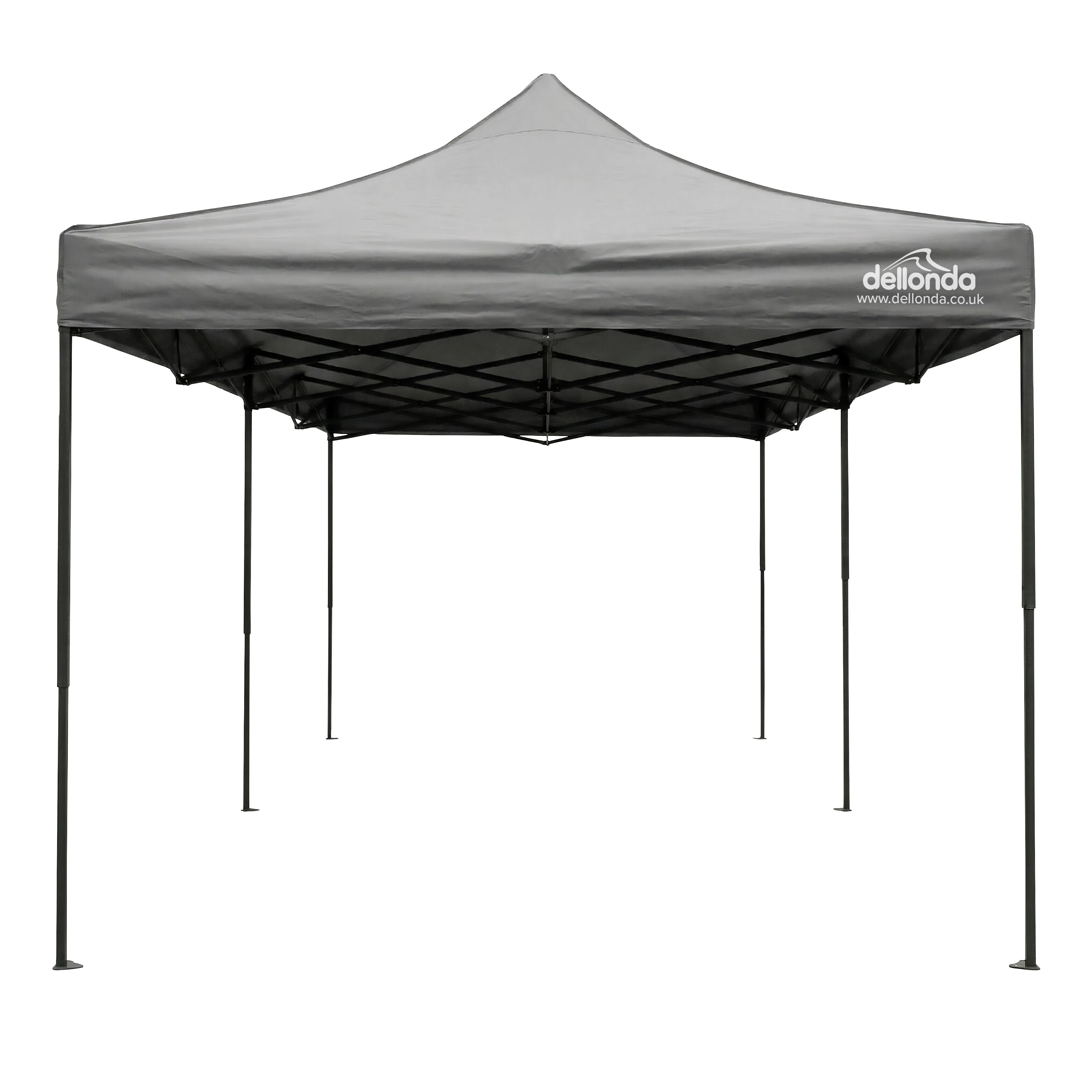Premium 3x6m Pop-Up Gazebo, Water Resistant, Carry Bag, Stakes & Weight Bags - Grey - DG141