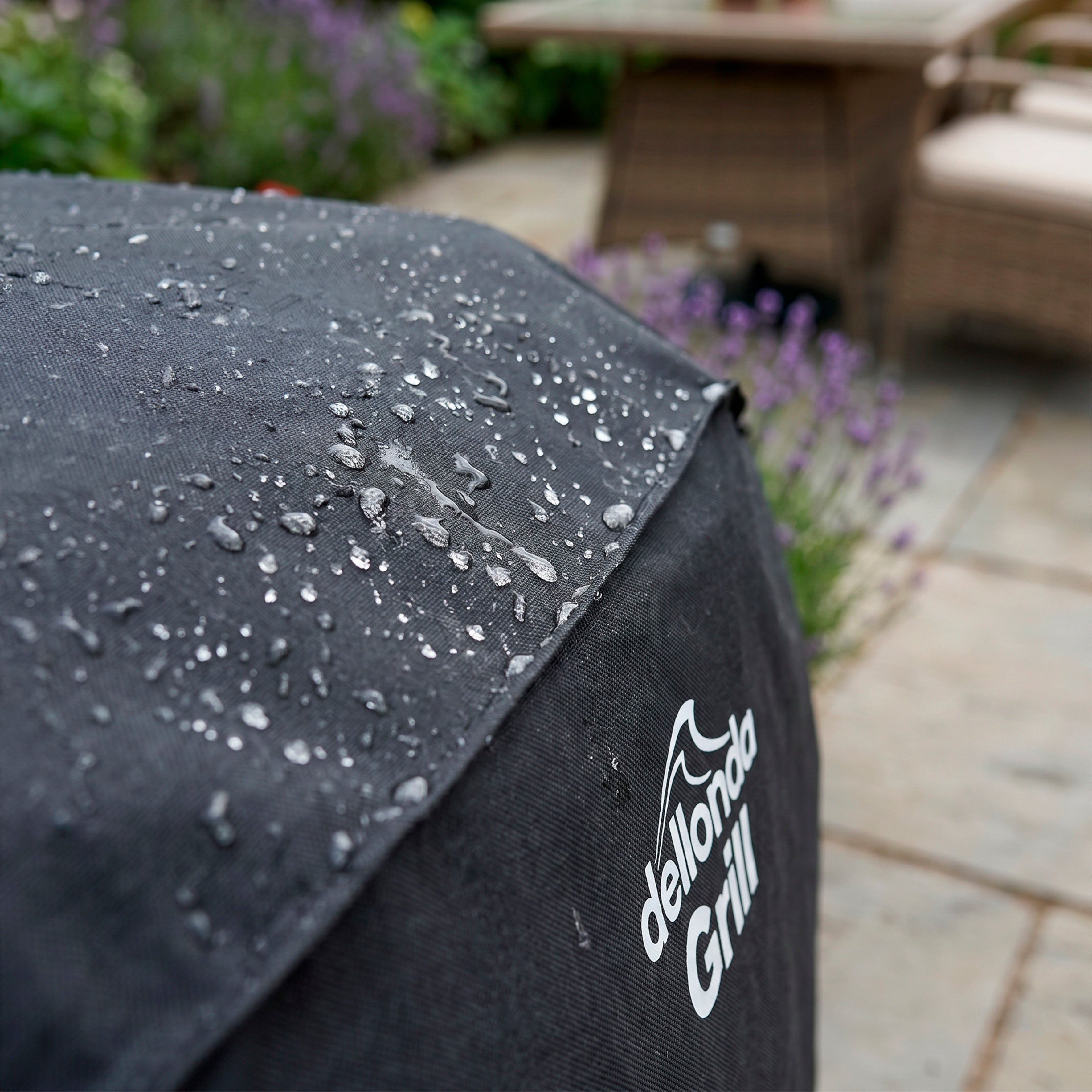 Black PVC Cover for BBQs, Water-Resistant for Outdoor Use, 1325 x 1130mm - DG19