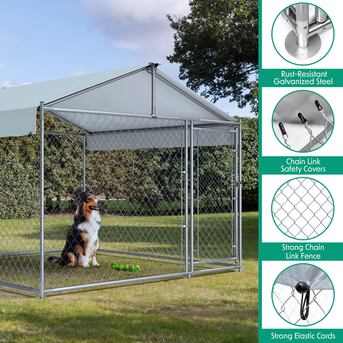 Galvanised dog kennels deals