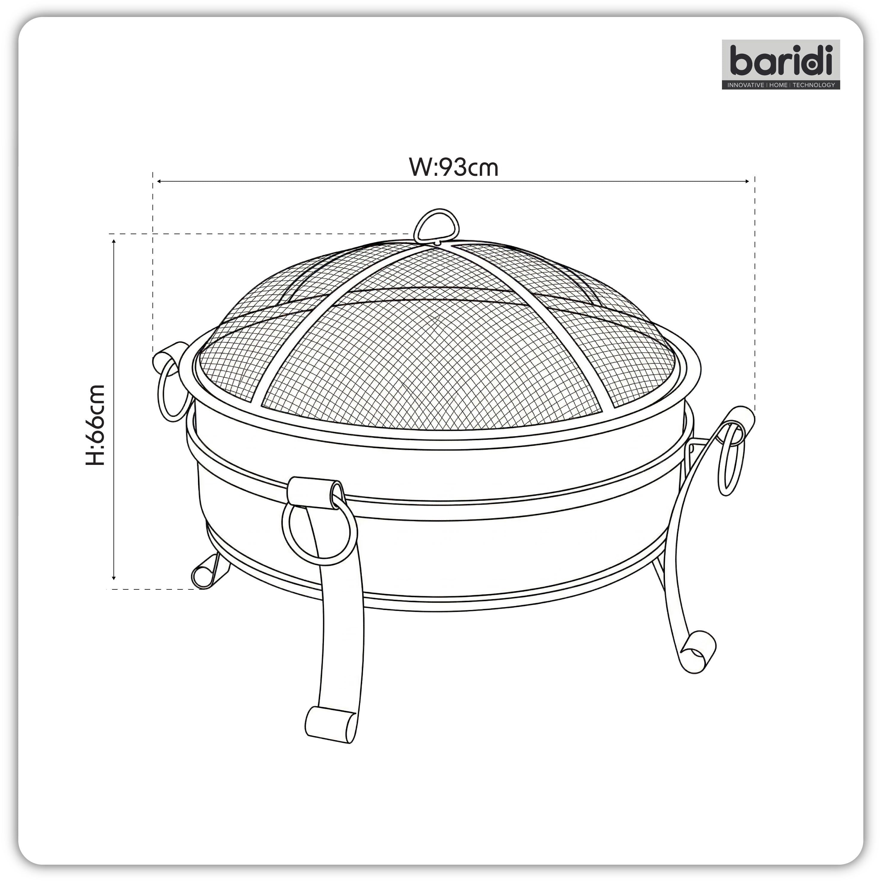 30" Deluxe 2-in-1 Outdoor Fire Pit & Coffee Table, Antique Bronze Effect & Drawstring Cover - DG237