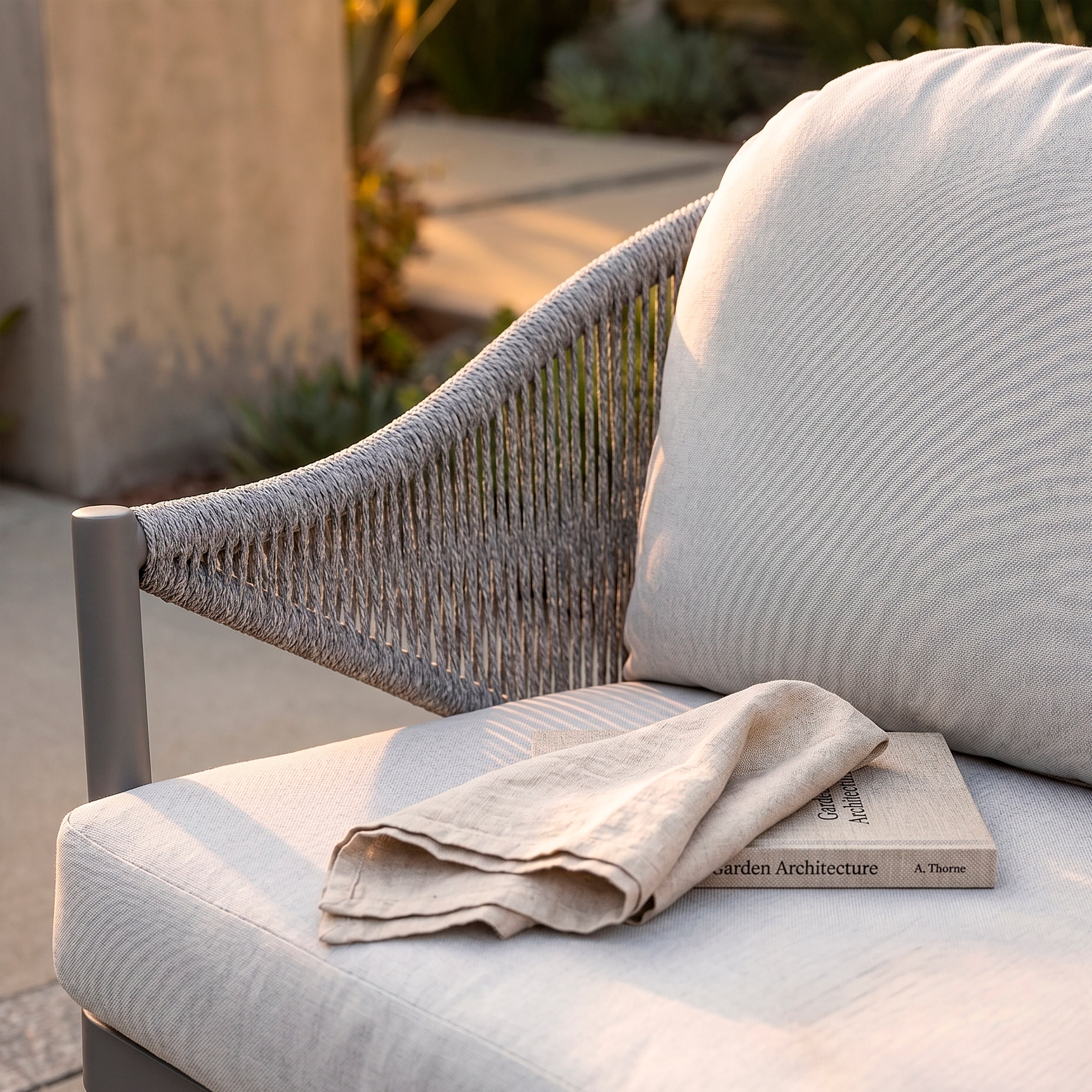 Echo 4 Piece Aluminium Outdoor Sofa Set, Grey - DG59