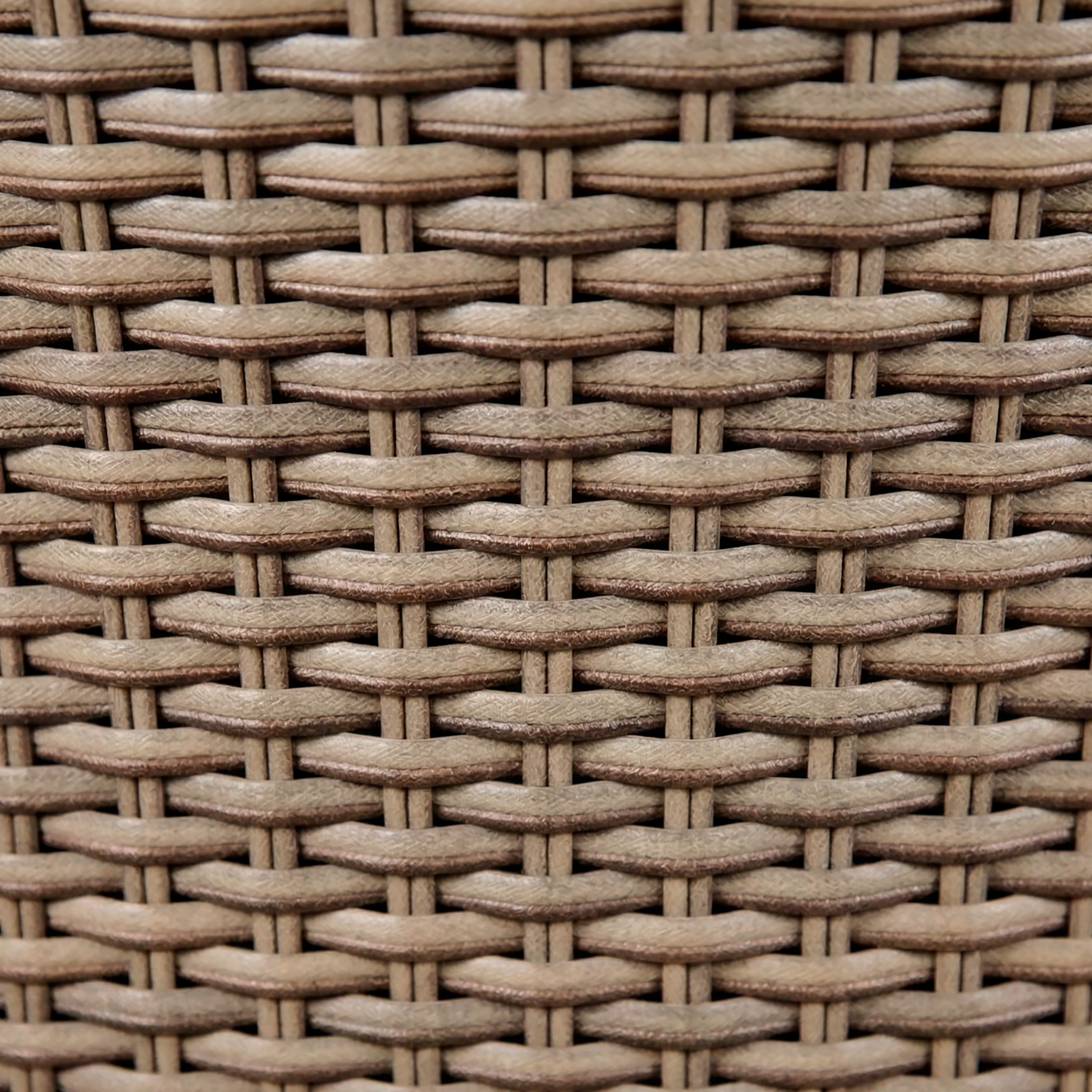 Chester Rattan Wicker Garden Dining Chairs with Cushions, Brown - DG64