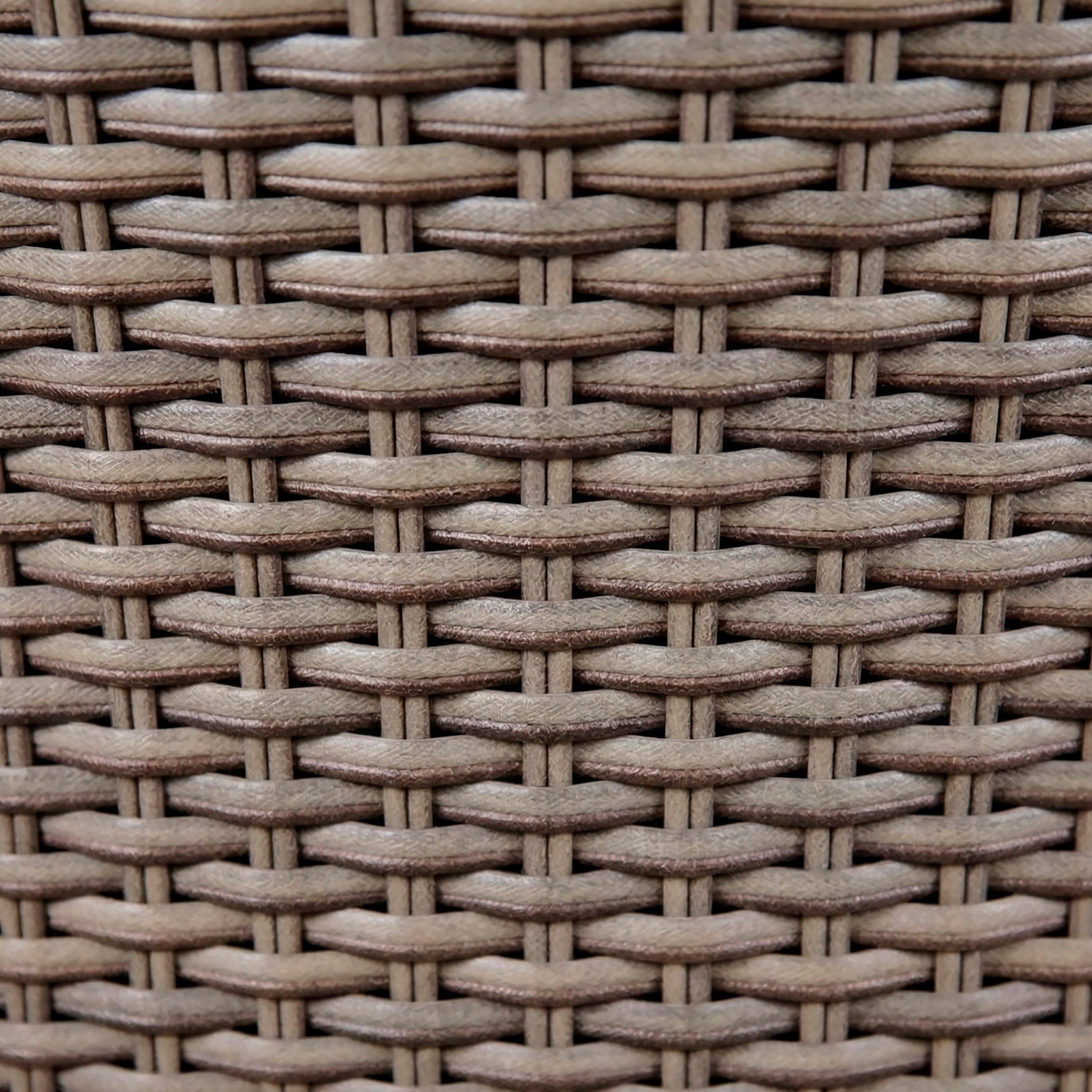 Chester Rattan Wicker Outdoor Dining Table with Tempered Glass Top - Brown - DG66