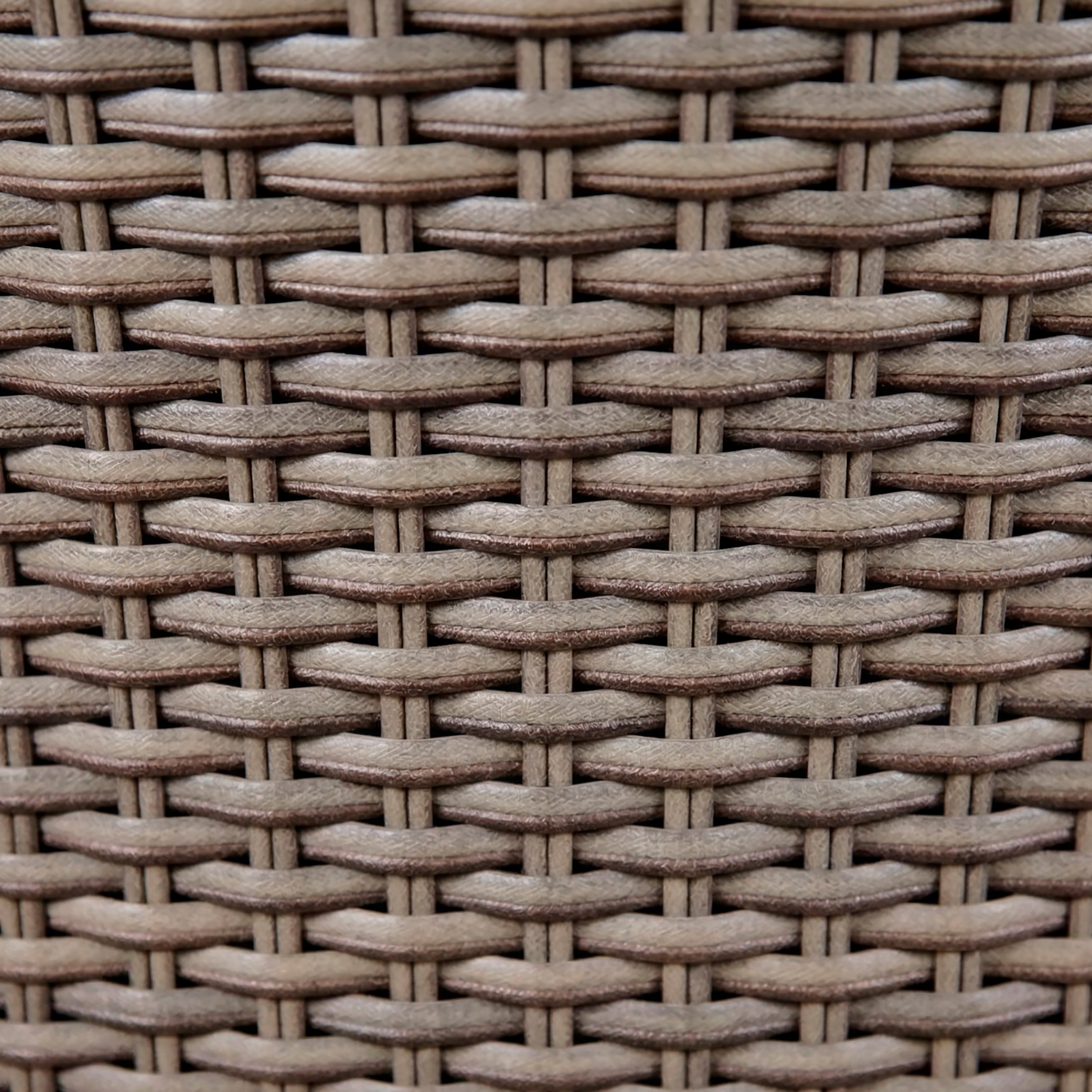 Chester 5-Piece Rattan Wicker Outdoor Dining Set with Tempered Glass Table Top, Brown - DG84