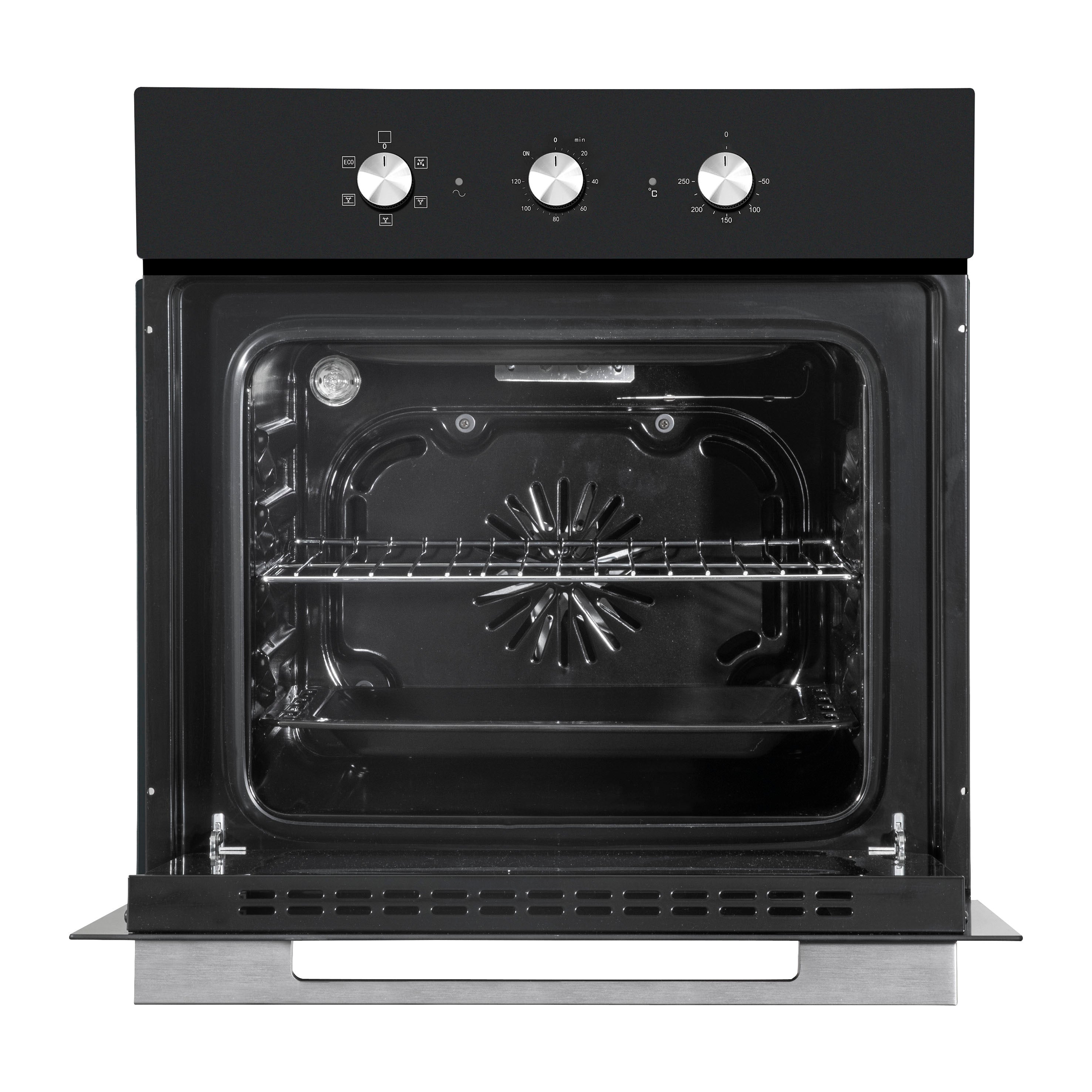 Baridi Kitchen Appliance Bundle 60cm, Integrated Fan-Assisted Oven with Timer & Black Glass Gas Hob – DH448