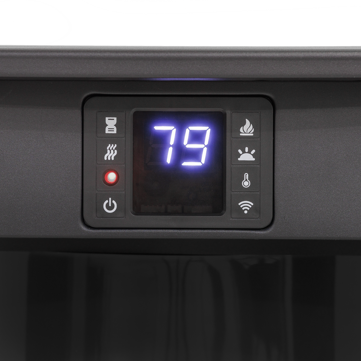 Baridi Electric Panoramic Stove Heater with LED Flame Effect & Log Storage 1800W, Black - DH123