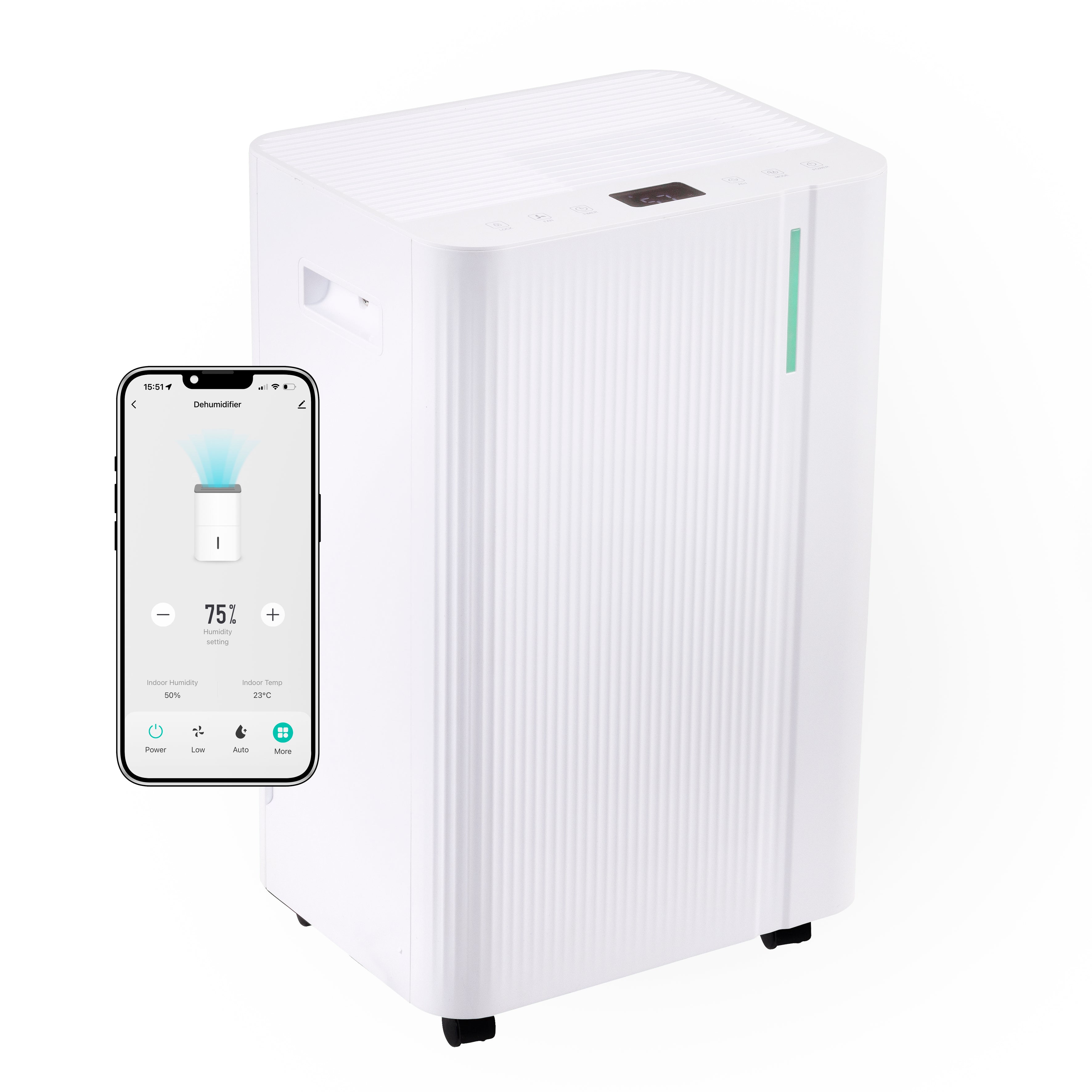 Baridi Dehumidifier with Digital Display & 24hr Timer 20L White - DH148