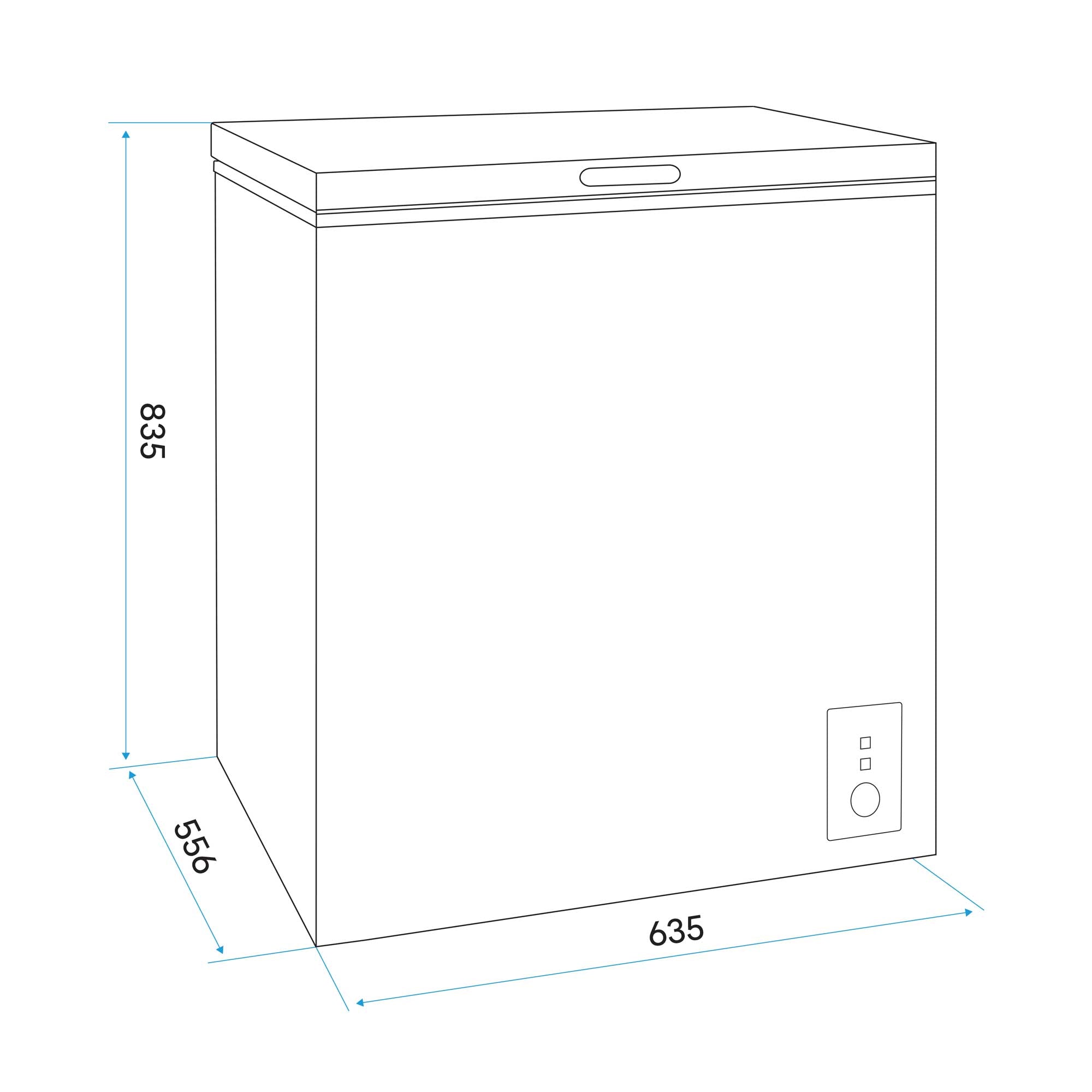 Baridi Freestanding Chest Freezer, 142L, Garage and Outbuilding Safe, Adj. Thermostat, Black - DH152