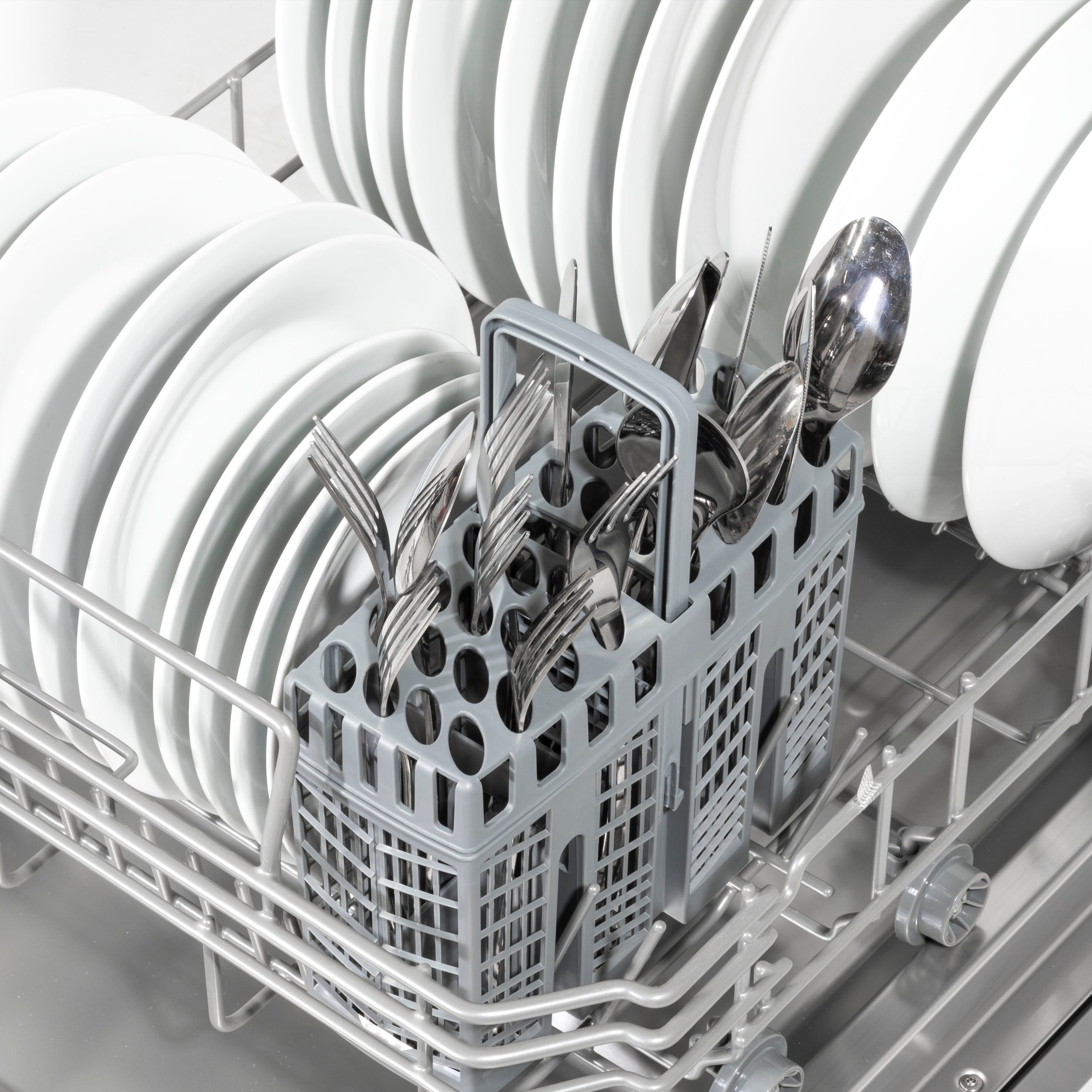 Baridi 45cm Slimline Freestanding Dishwasher, 10 Place Settings, 8 Programs, Silver - DH166
