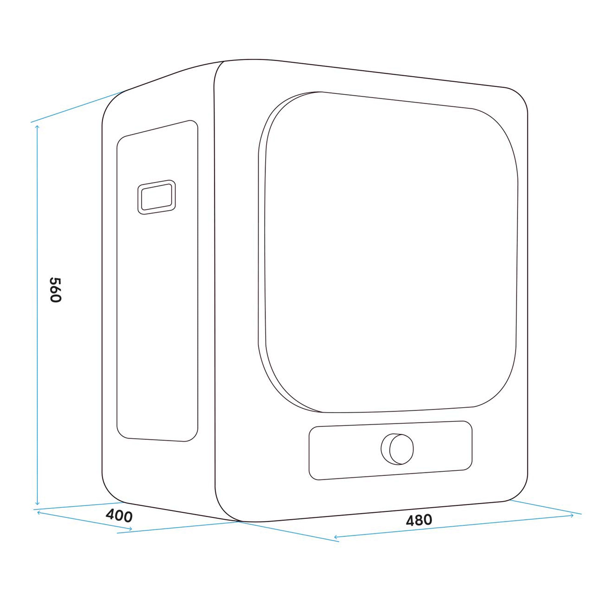 Mini Tabletop Tumble Dryer, Counter Top Vented Dryer, 2.5kg Capacity, includes wall mounted brackets, fully portable - DH192