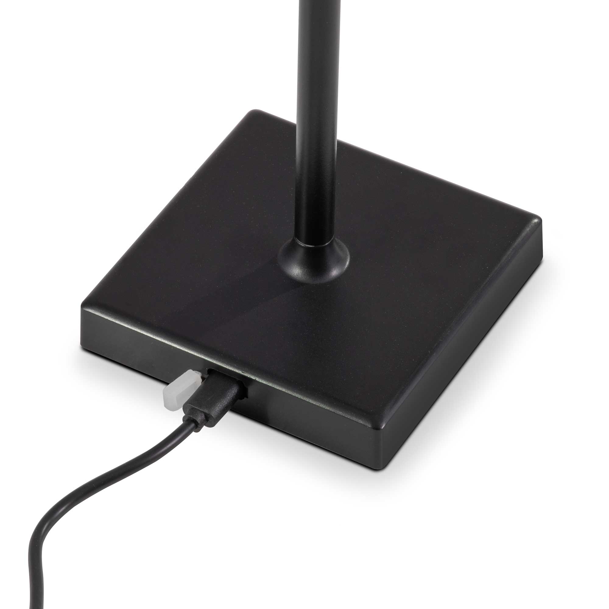 Rechargeable Table Lamp for Home, Office, Restaurants, RGB Colours - Black - DH212