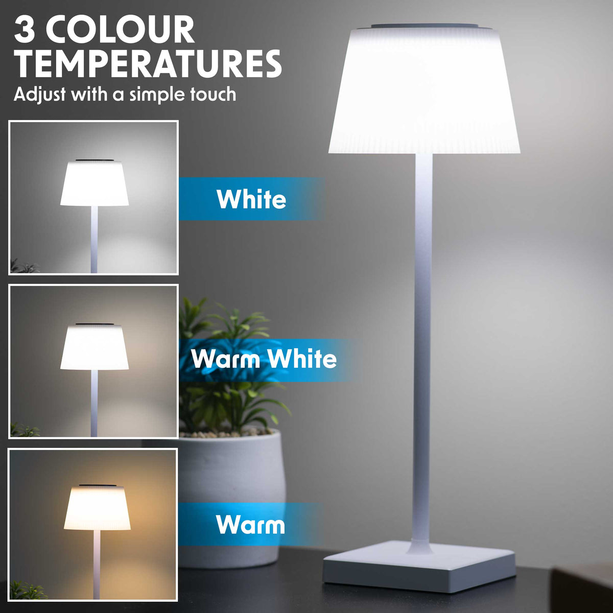White led table shop lamp
