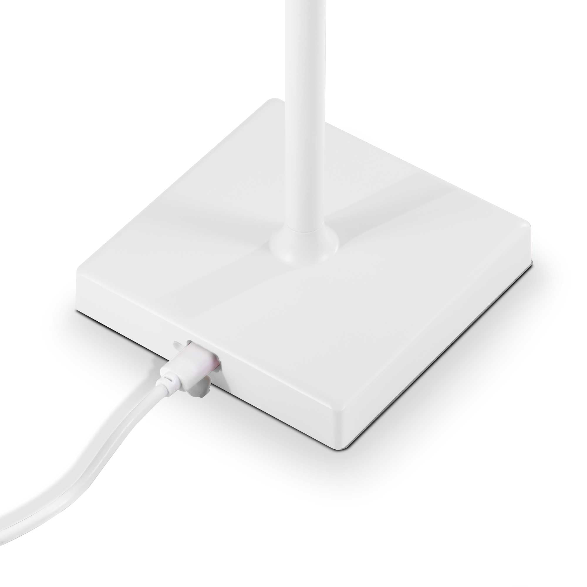 Rechargeable Table Lamp for Home, Office, Restaurants, RGB Colours - White - DH213