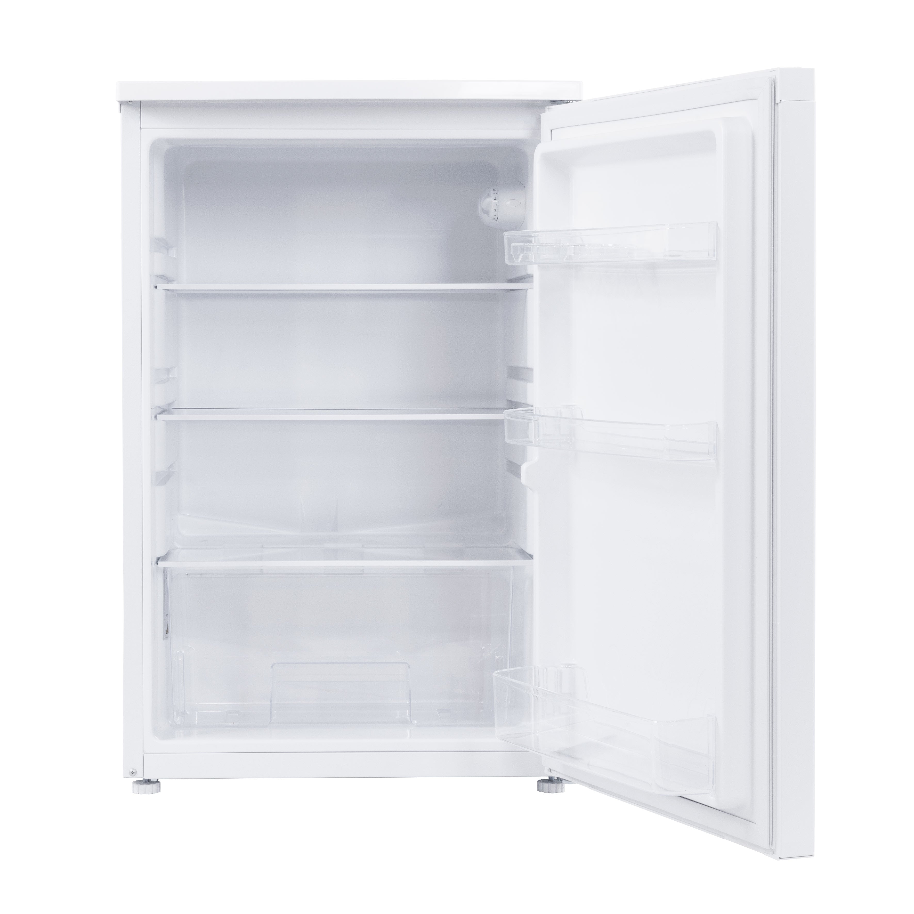 Baridi 55cm Freestanding Undercounter Larder Fridge, 126L, Reversible Door, White - DH246
