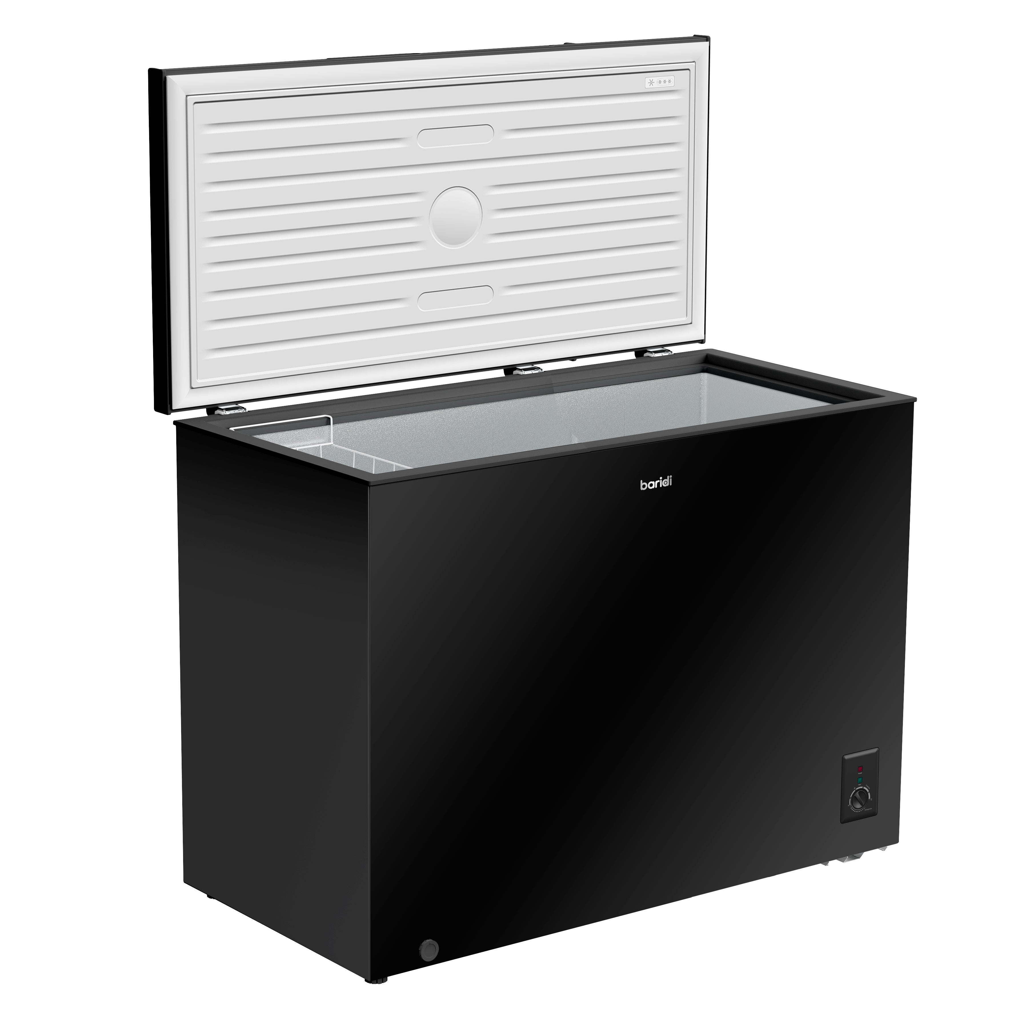 Baridi 254L Freestanding Chest Freezer with Adjustable Thermostat, Bla