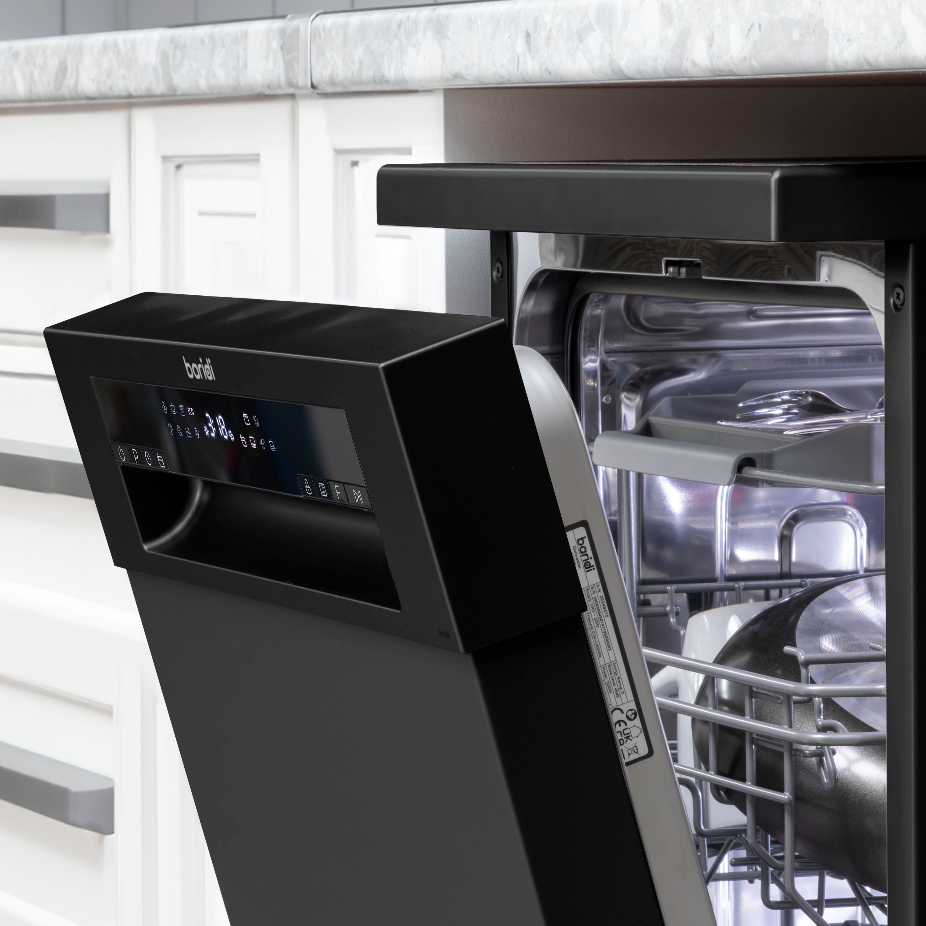 Baridi 45cm Slimline Freestanding Dishwasher, 10 Place Settings, 8 Programs - DH267