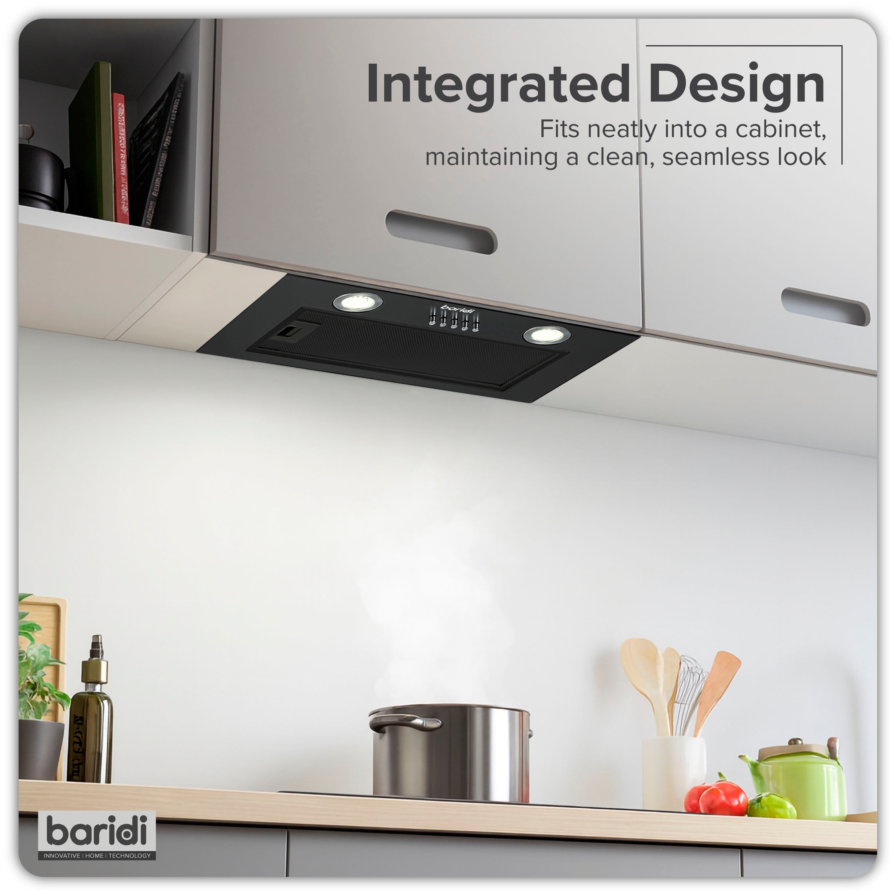 Cooker Hood with 5 Layer Filter 52cm - Black