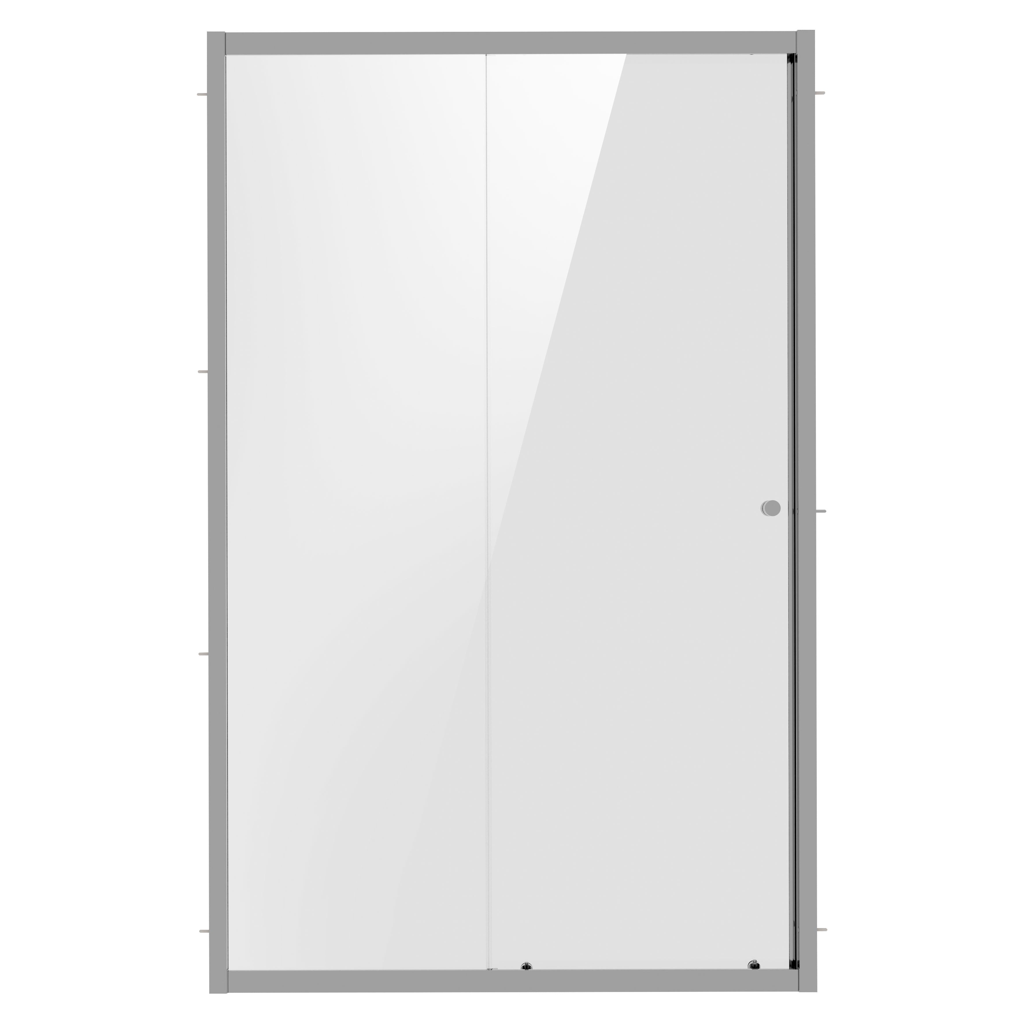 Baridi Sliding Shower Door 1000 x 1850mm, 6mm Tempered Glass, Chrome – DH292