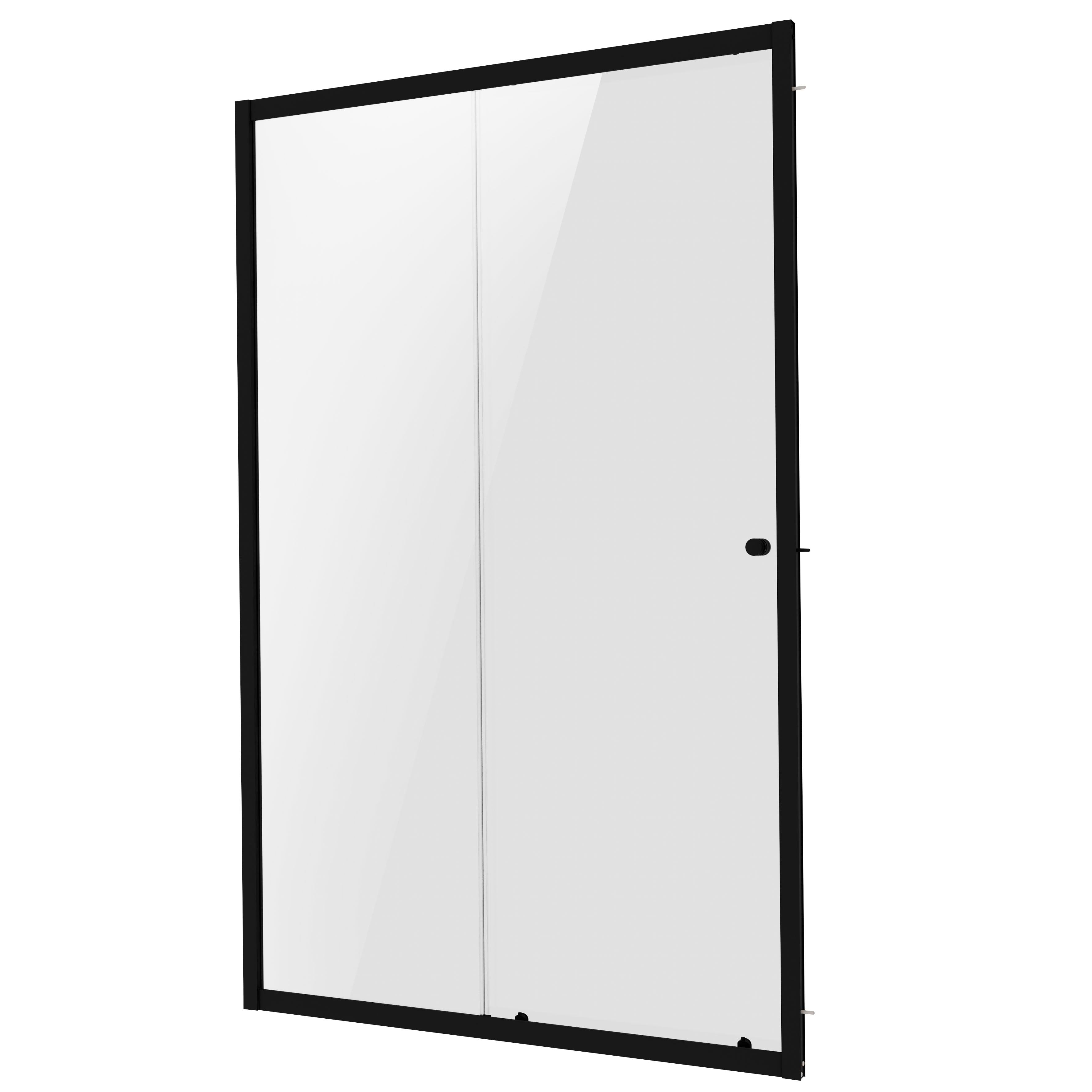 Baridi Sliding Shower Door 1000 x 1850mm, 6mm Tempered Glass, Chrome – DH293