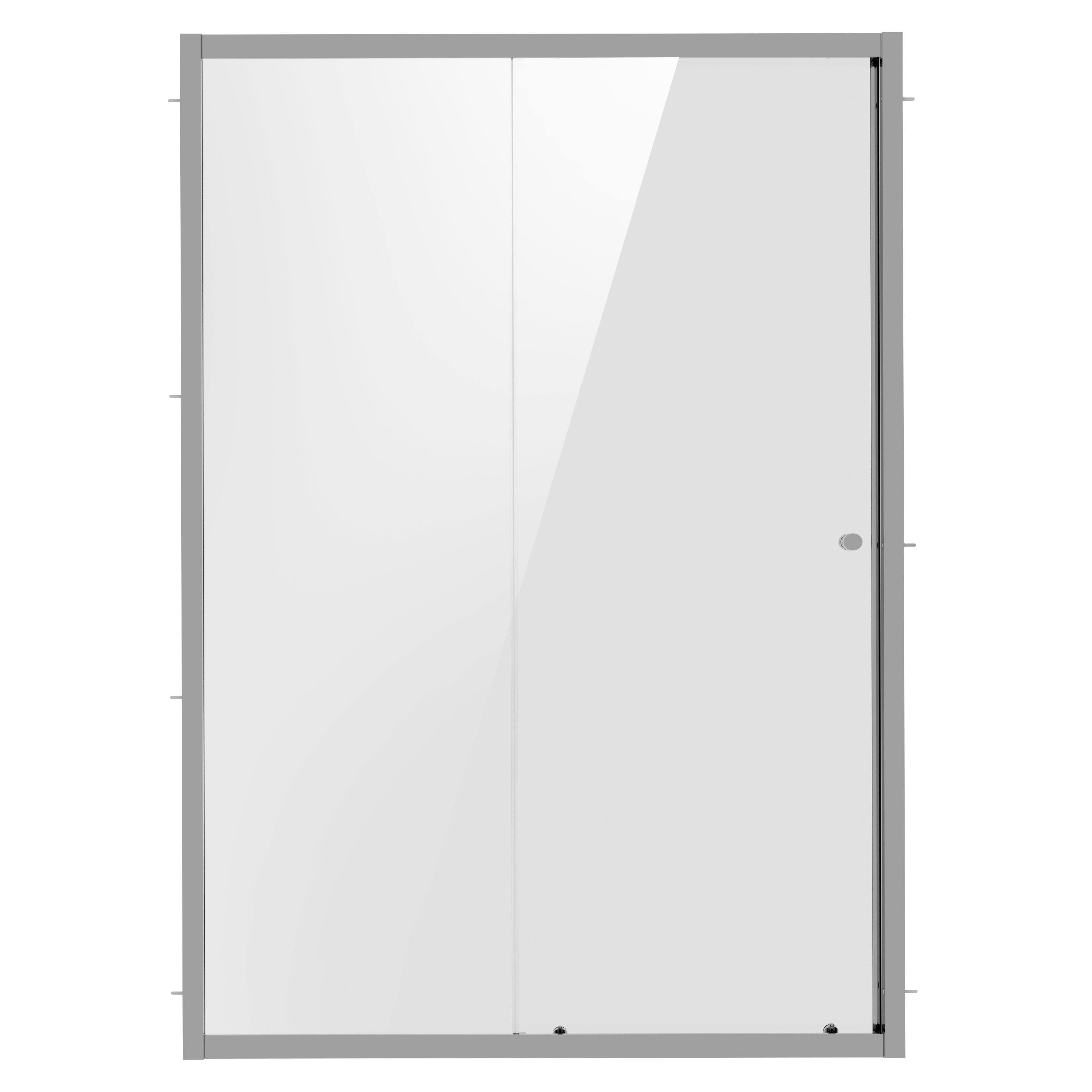 Baridi Sliding Shower Door 1200 x 1850mm, 6mm Tempered Glass, Chrome – DH294