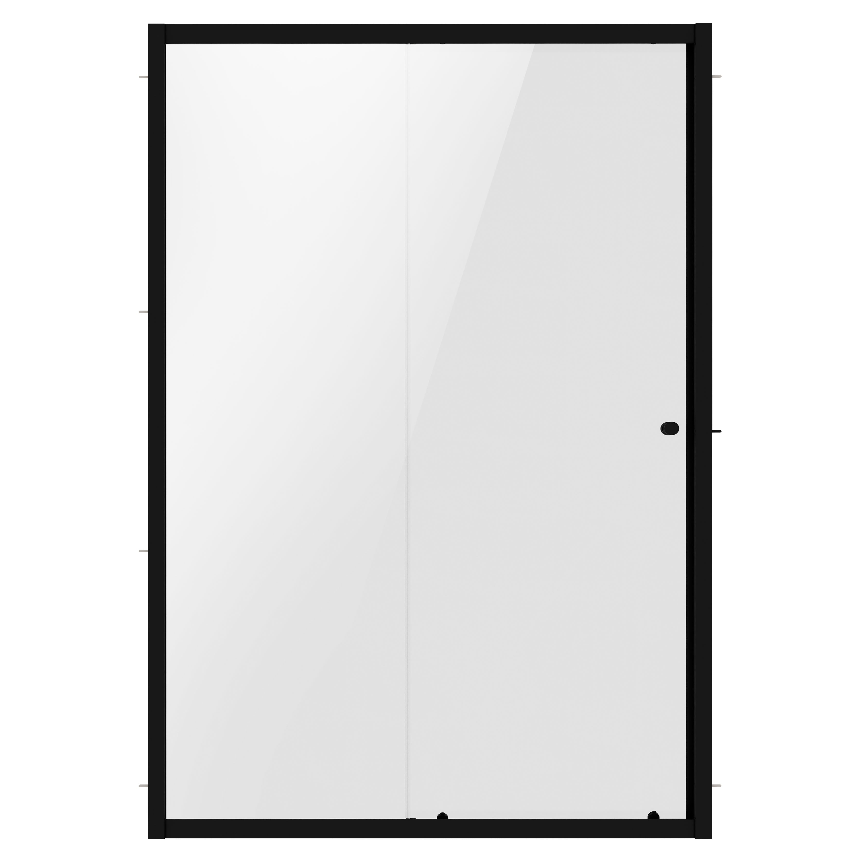 Baridi Sliding Shower Door 1200 x 1850mm, 6mm Tempered Glass, Black – DH295
