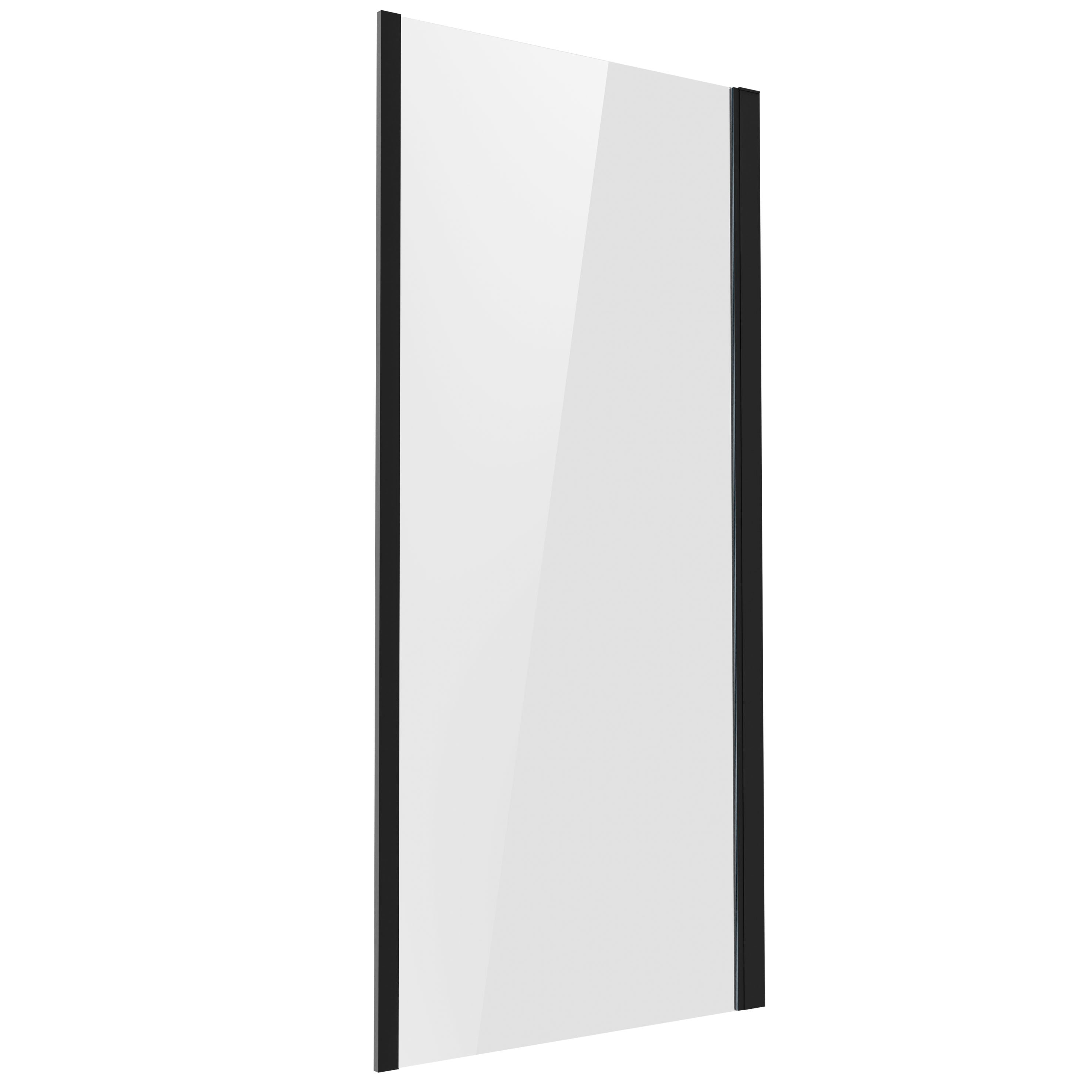 Baridi Side Panel for Sliding Shower Doors, 6mm Tempered Glass, 800 x 1850mm, Black - DH297