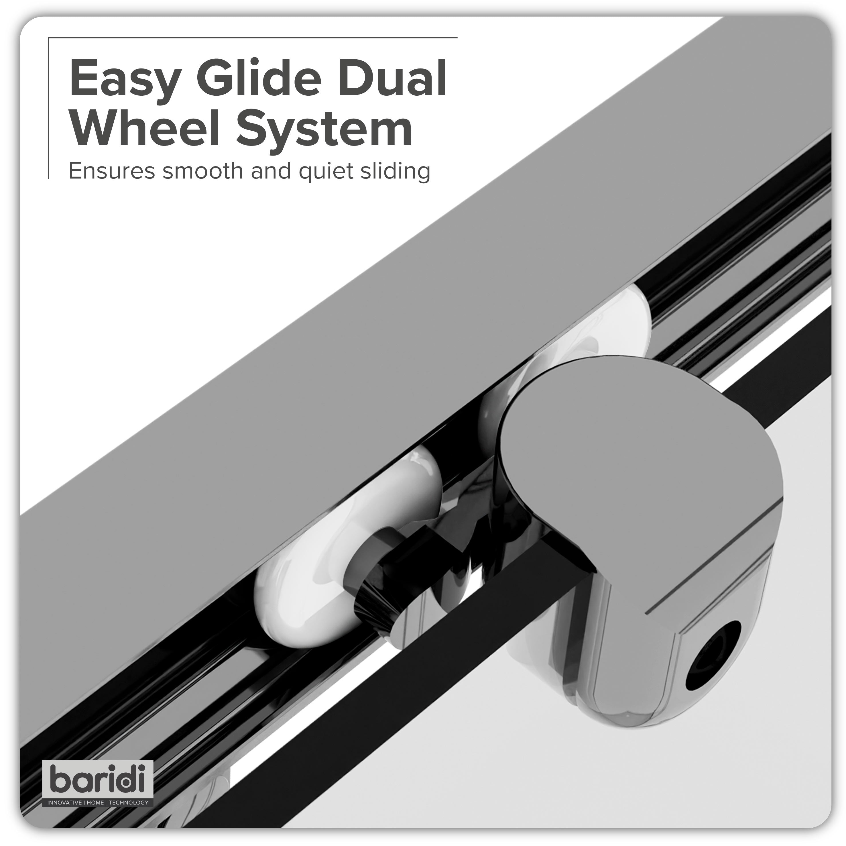 Baridi Corner Entry Shower Enclosure 1000 x 800 x 1850mm with 6mm Tempered Glass - Chrome – DH300