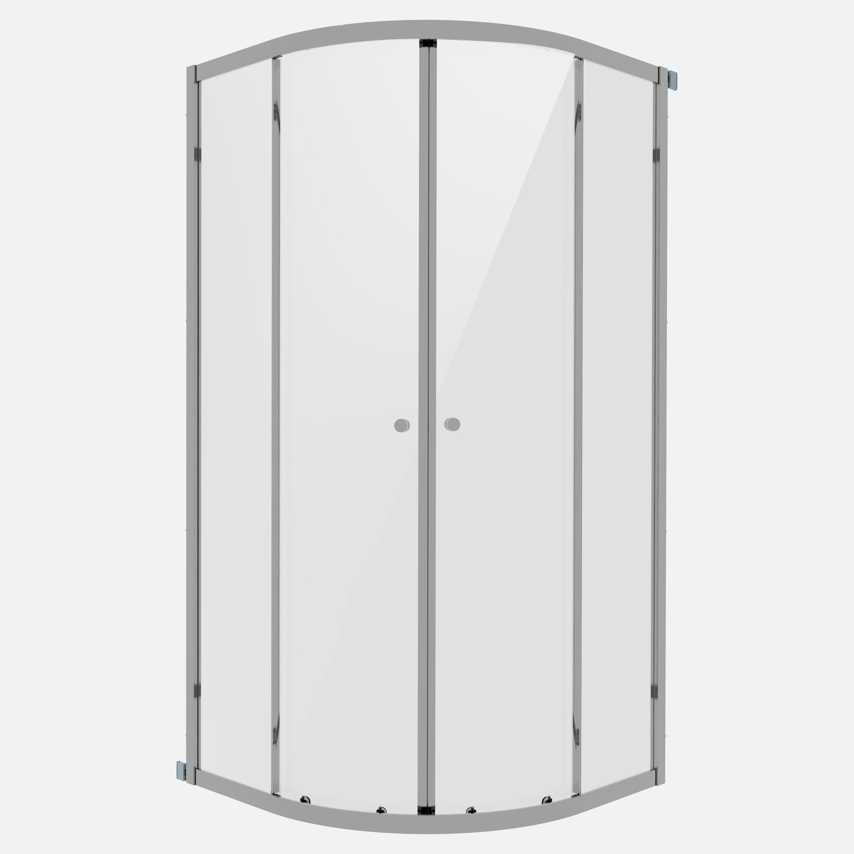 Baridi Quadrant Shower Enclosure 800 x 800 x 1850mm with 6mm Tempered Glass, Chrome - DH301