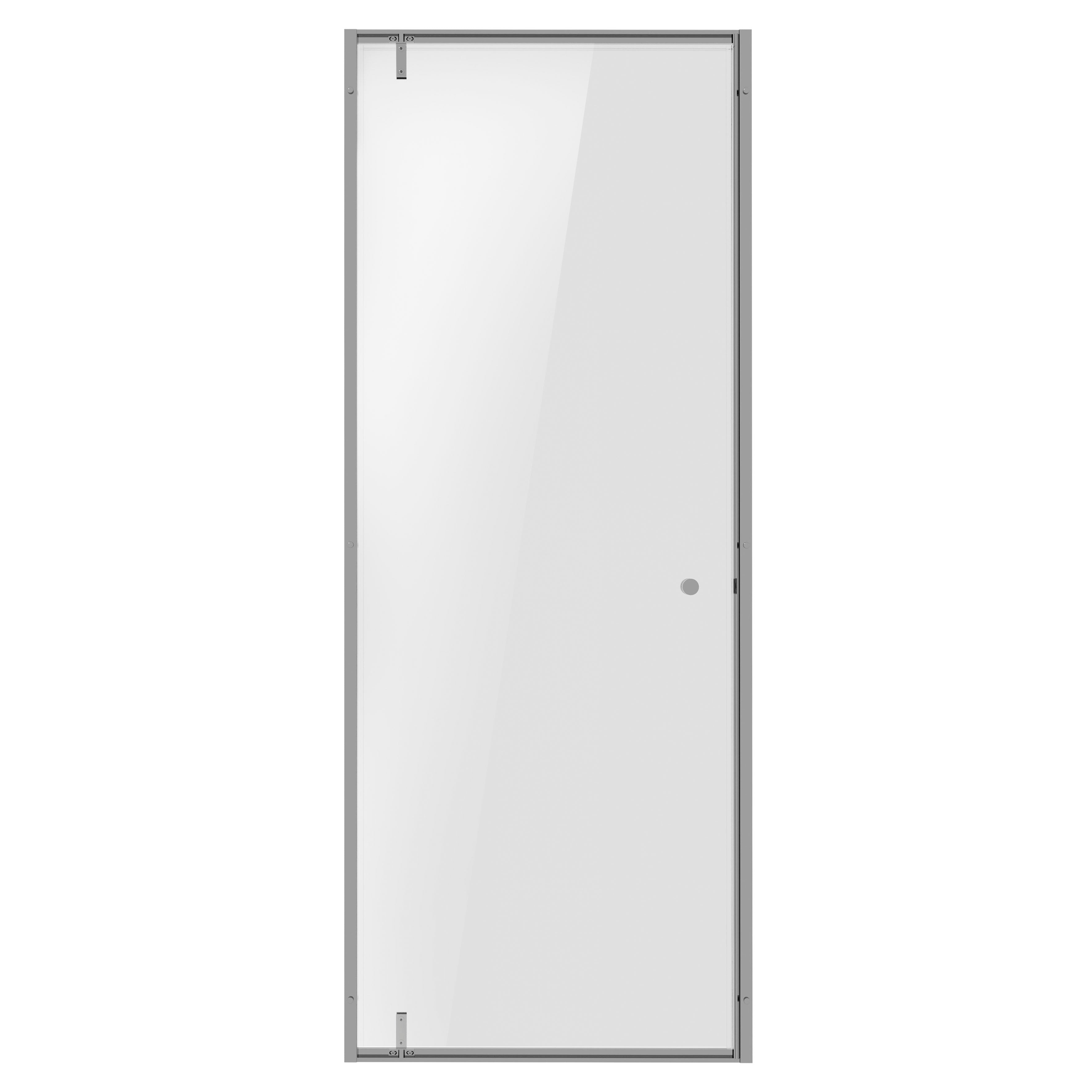 Baridi Hinged Shower Door 800 x 1850mm, 6mm Tempered Glass, Reversible Installation, Chrome - DH306
