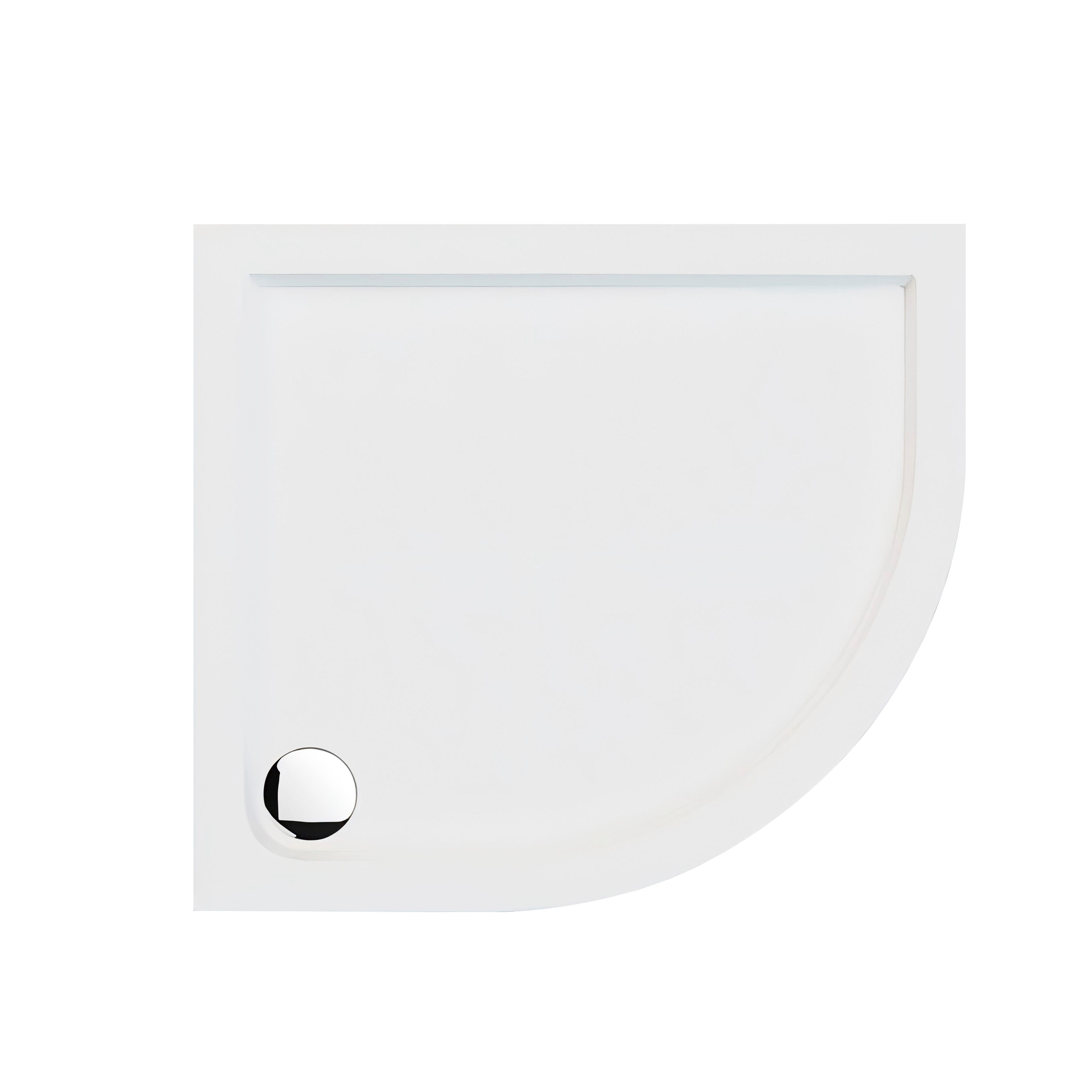Baridi Quadrant Shower Tray 900 x 900 x 40mm for Shower Enclosures, Acrylic, White - DH313