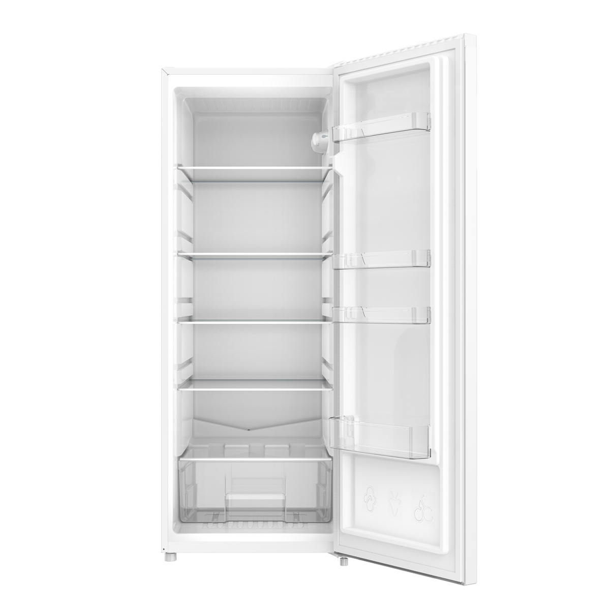 Baridi Freestanding Tall Larder Fridge, 241L Capacity with Reversible Door, 55cm Wide, White – DH322
