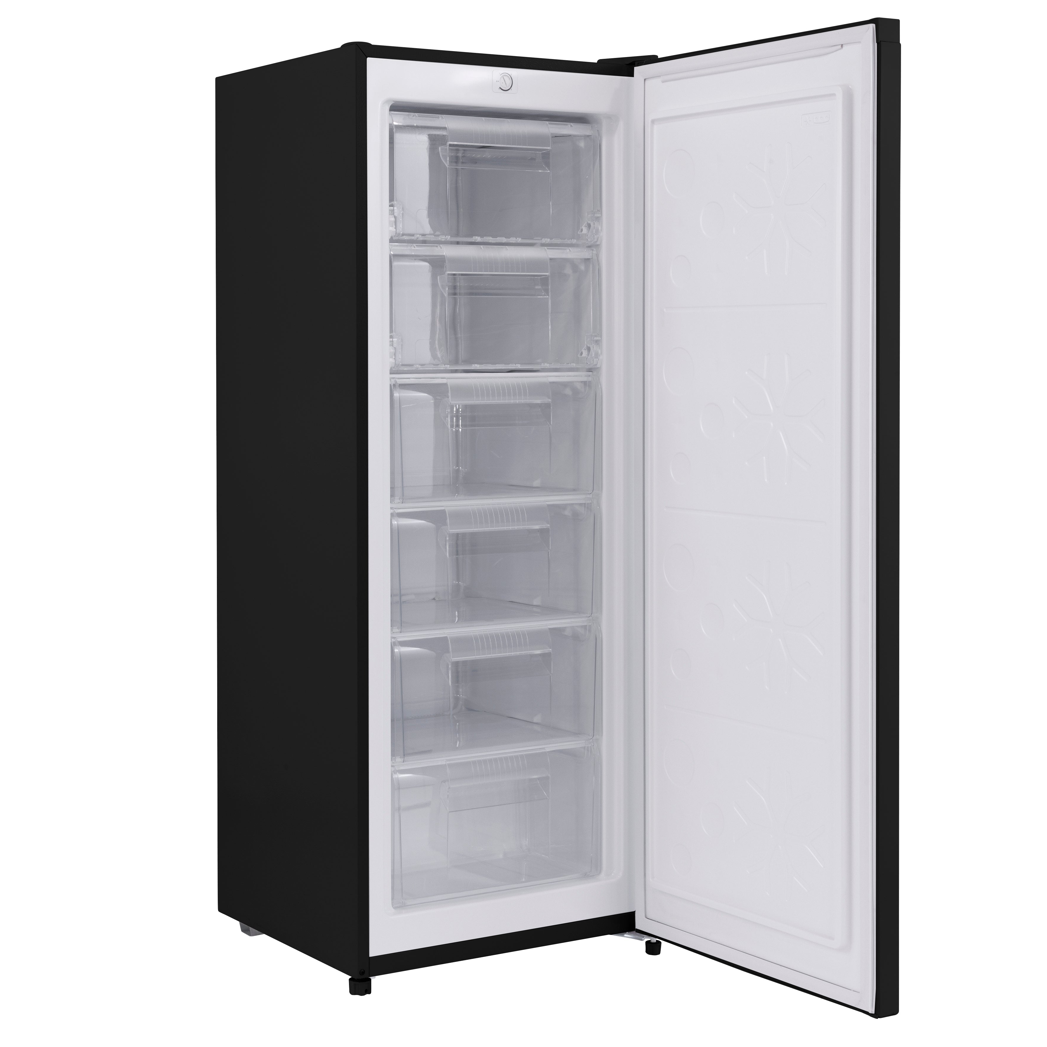 Baridi Freestanding Tall Freezer, 177L Capacity with Reversible Door, Black – DH325