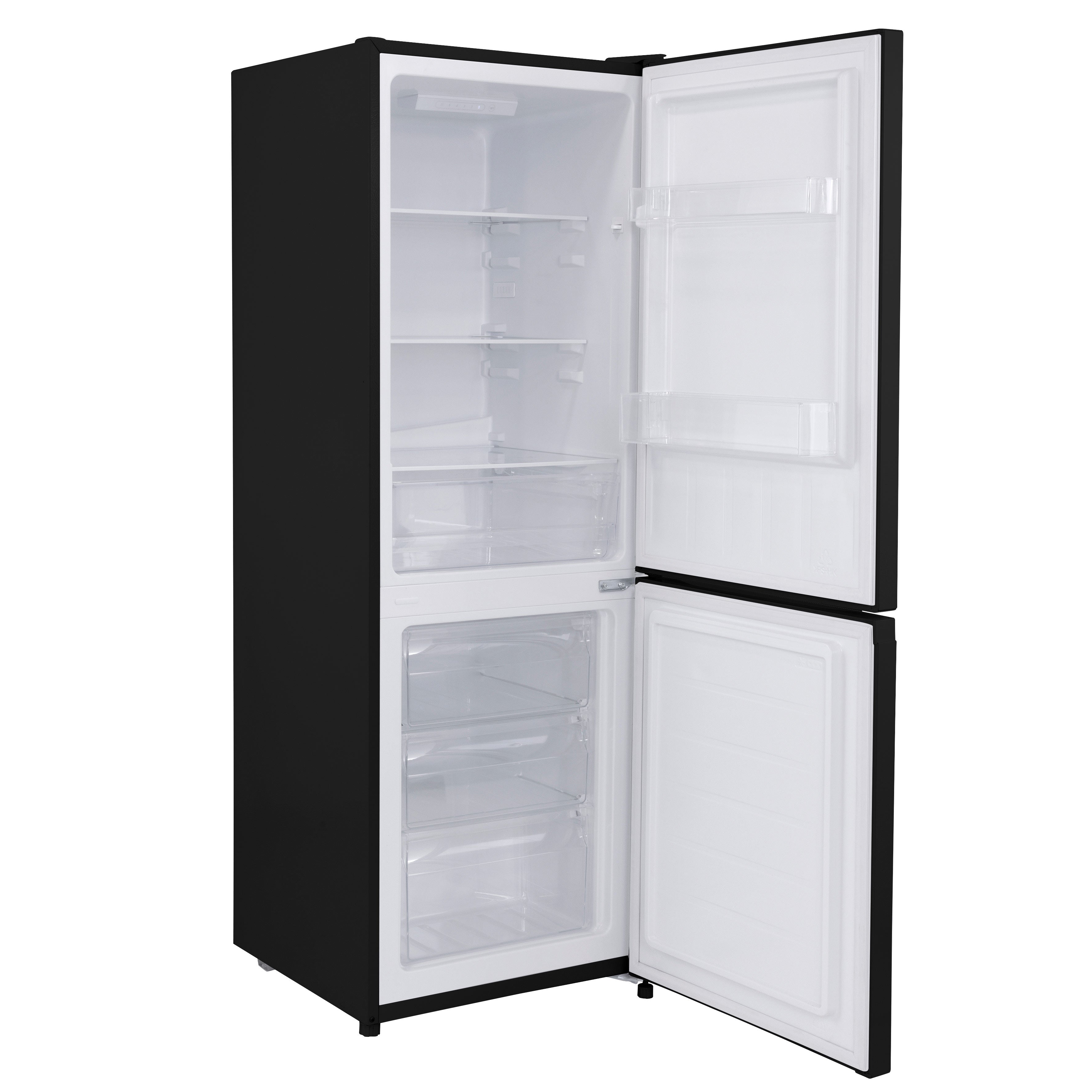 Baridi 60/40 Smart Frost Fridge Freezer 227L Capacity, Black - DH327