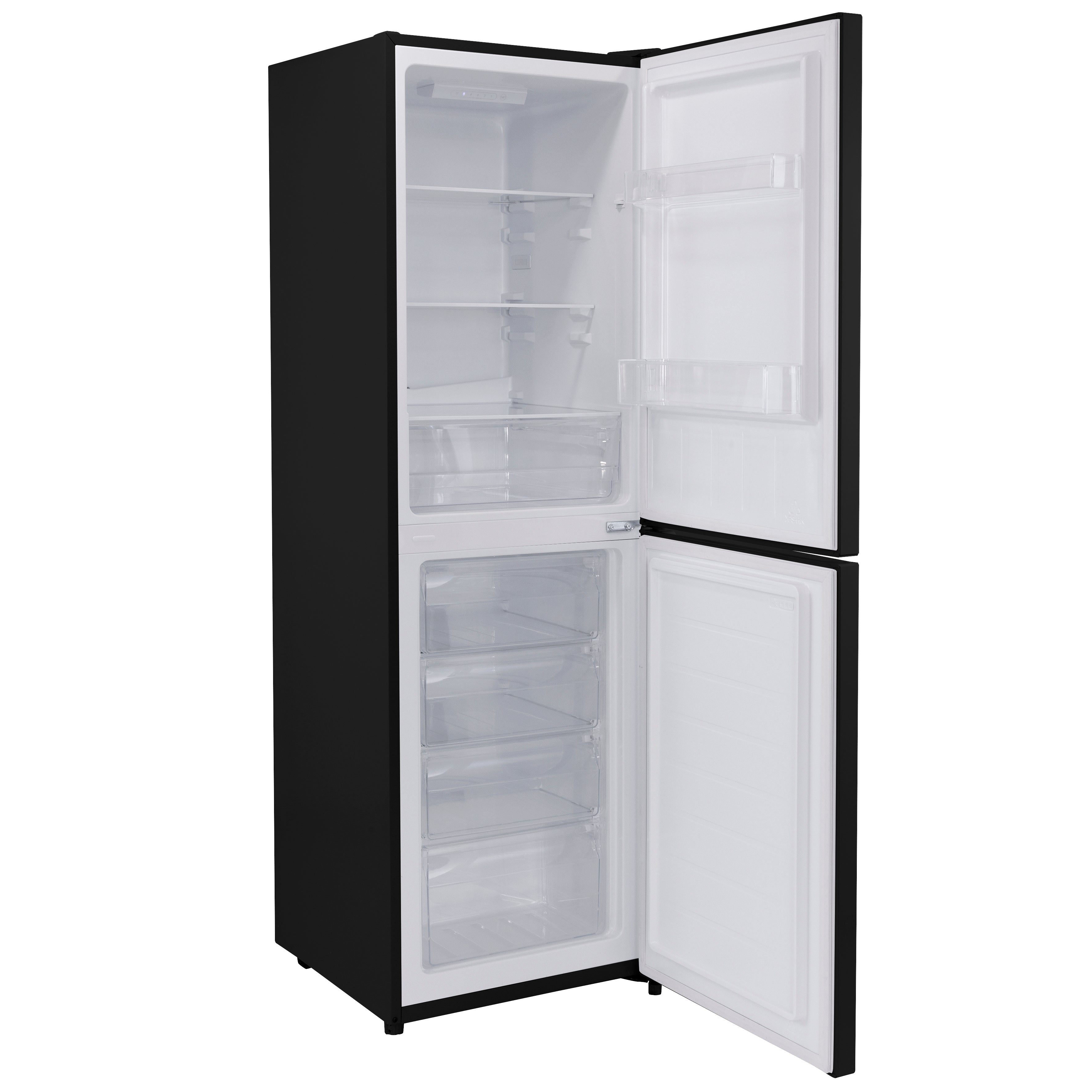Baridi 50/50 Smart Frost Fridge Freezer 254L Capacity, Black - DH329