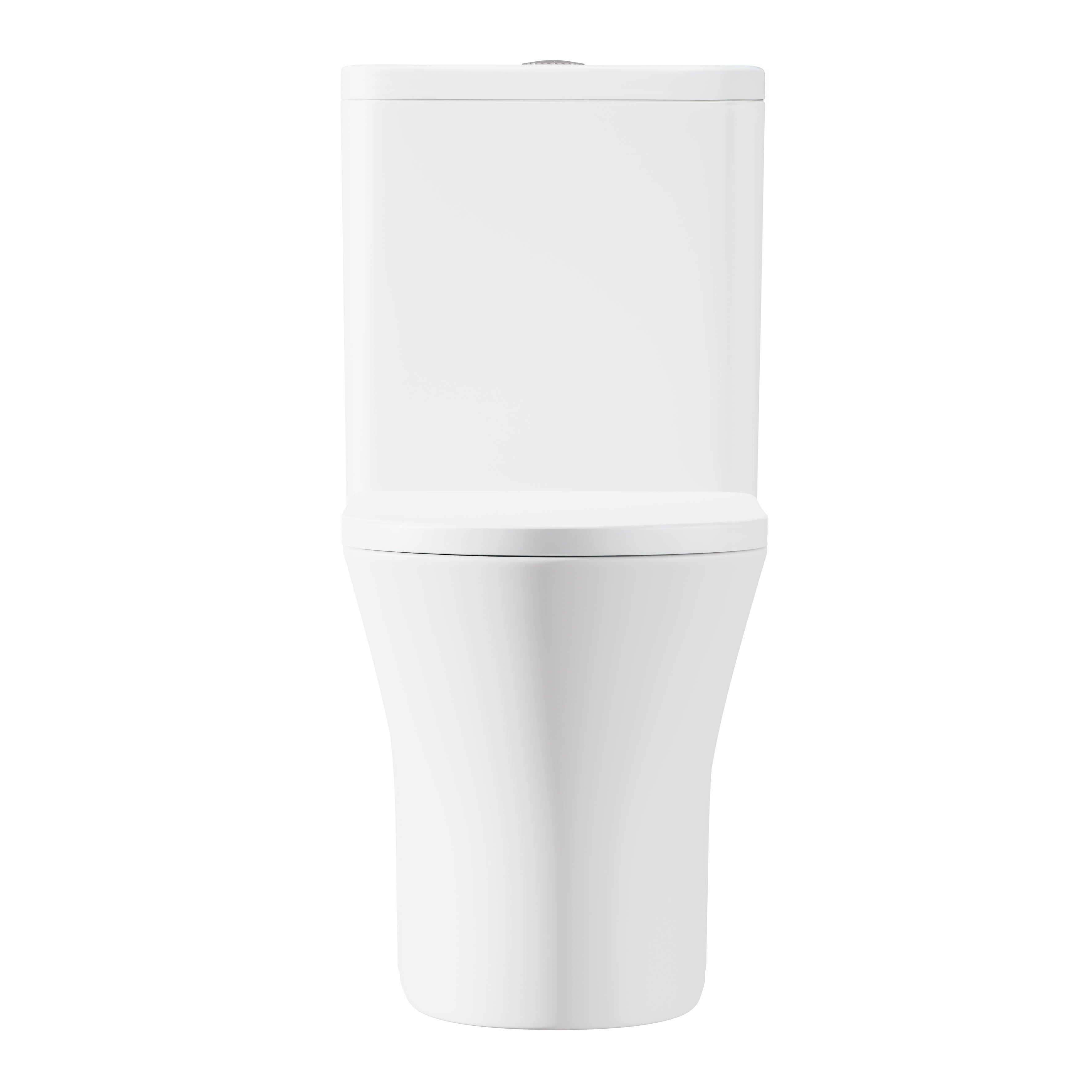 Baridi Close-Coupled Toilet with Soft Close Seat, Dual Flush Cistern & Rimless Flush, White - DH332