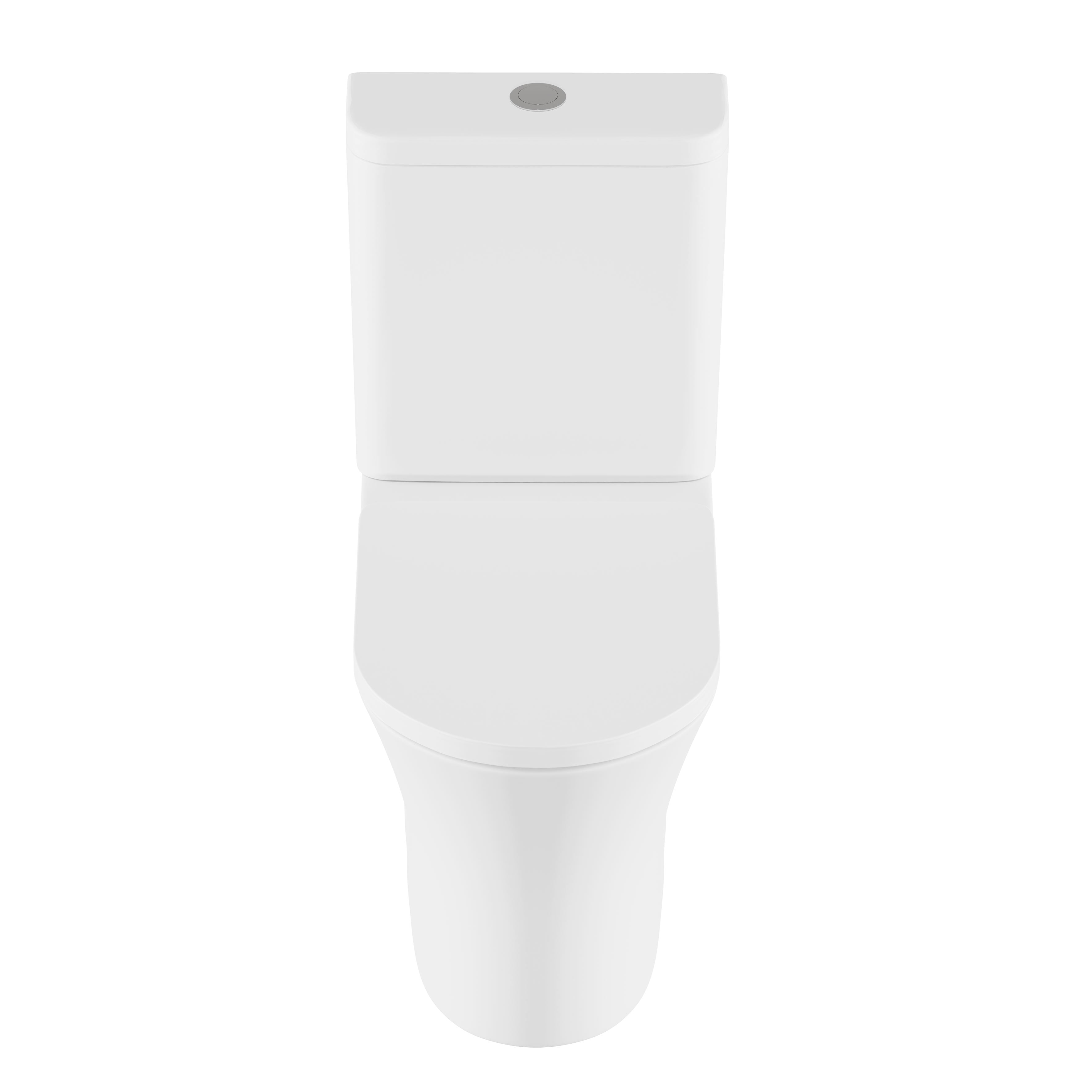 Baridi Close-Coupled Toilet with Soft Close Seat, Dual Flush Cistern & Rimless Flush, White - DH332