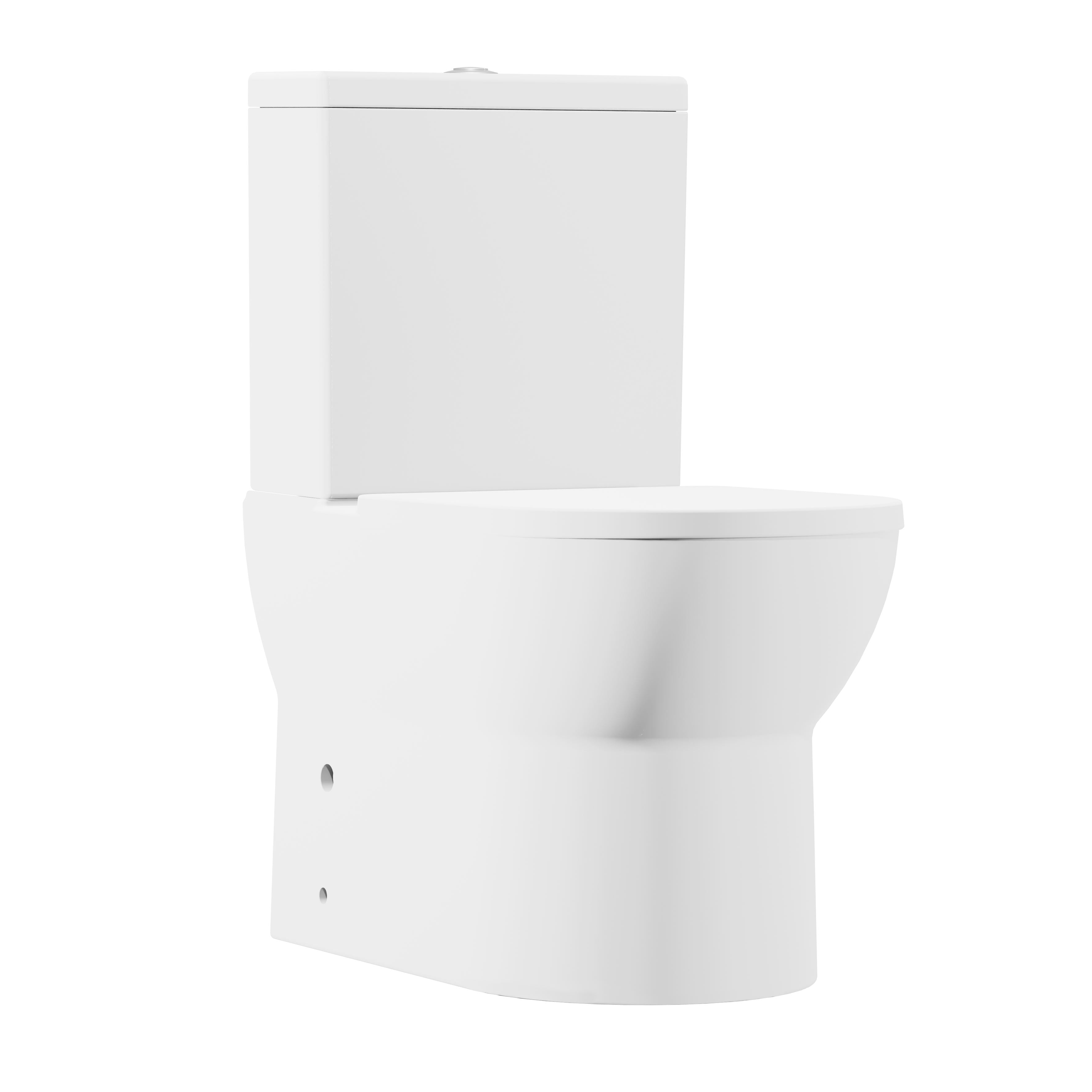 Baridi Close-Coupled Toilet with Soft Close Seat, Dual Flush Cistern & Rimless Flush, White - DH333