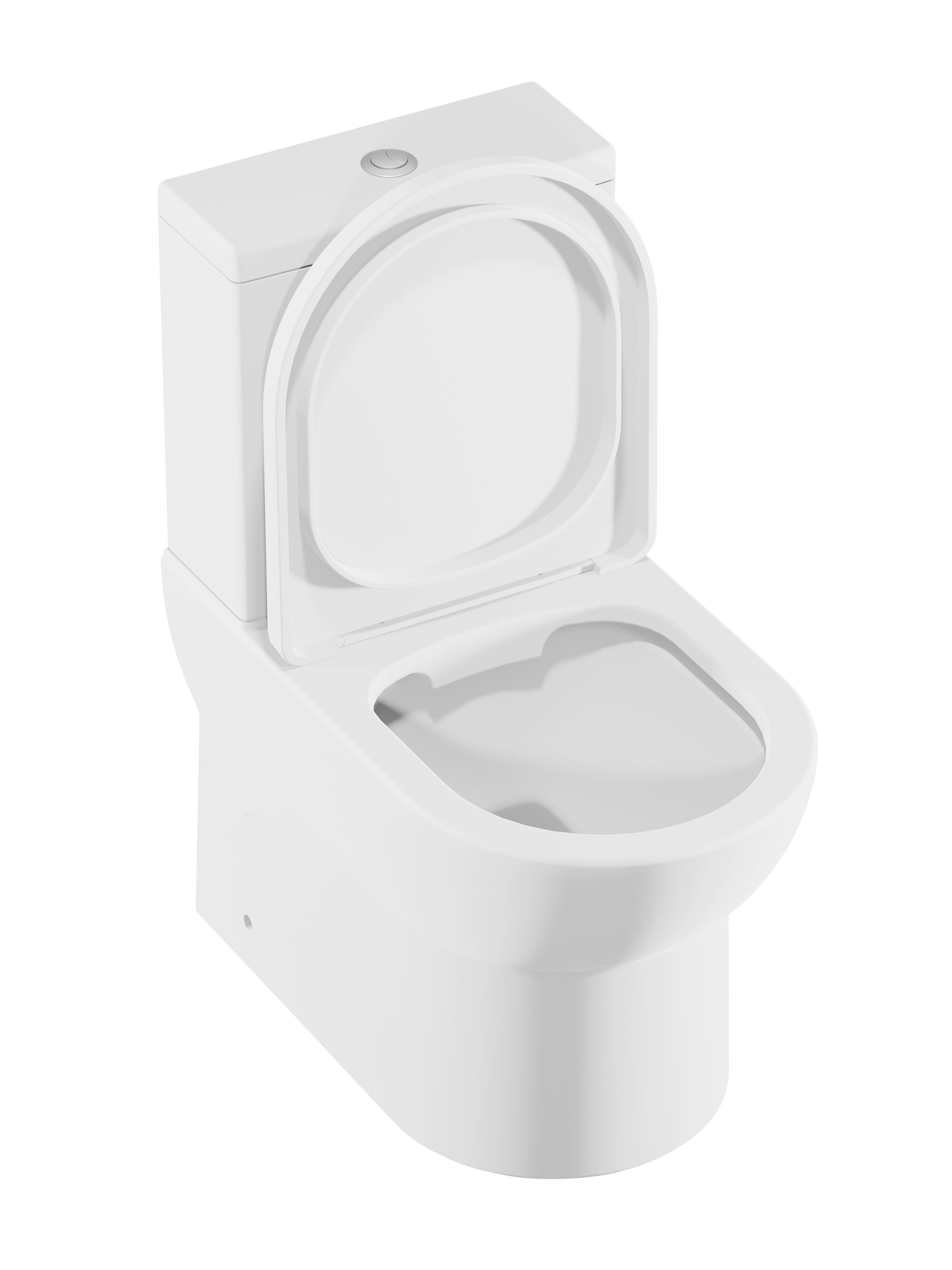 Baridi Close-Coupled Toilet with Soft Close Seat, Dual Flush Cistern & Rimless Flush, White - DH333