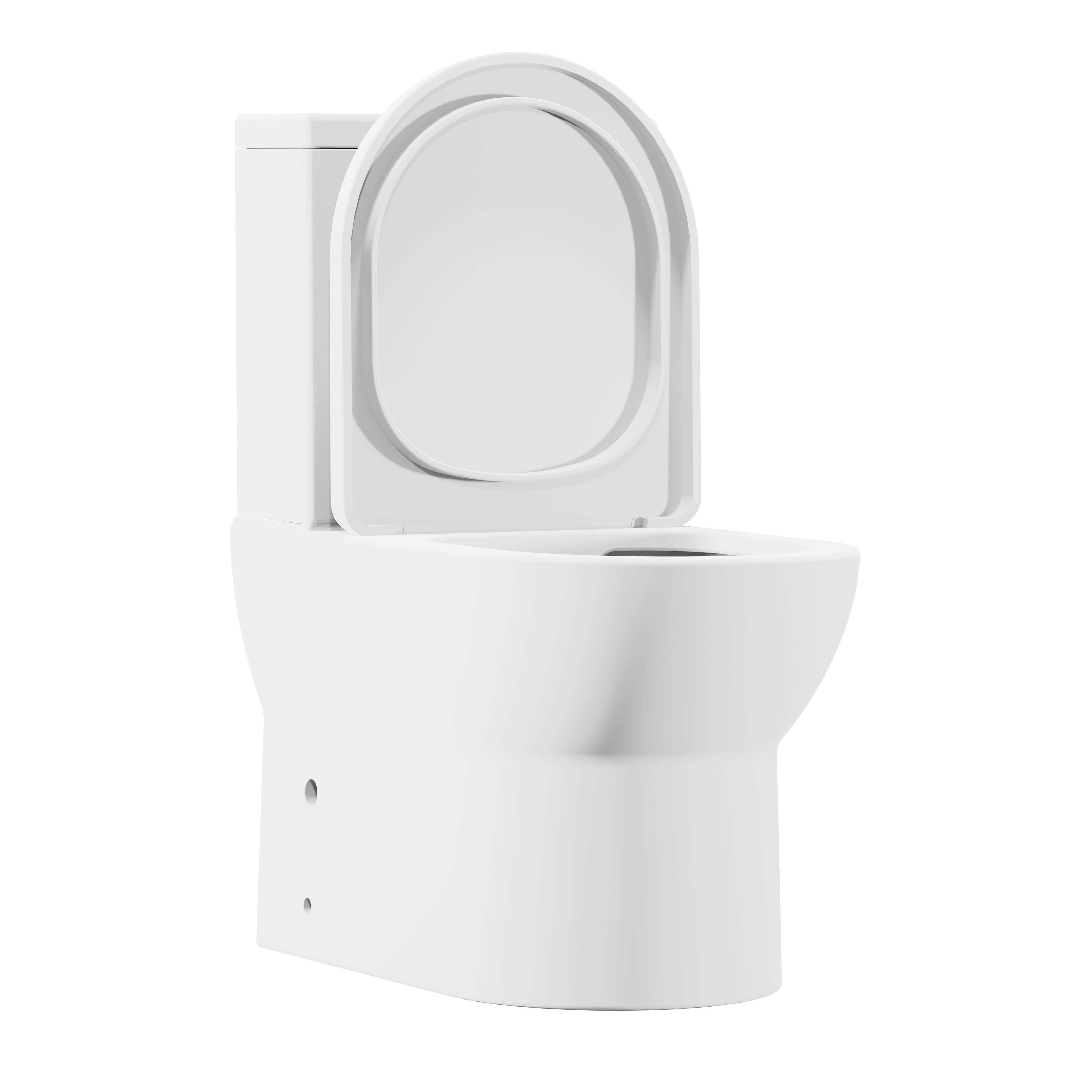 Baridi Close-Coupled Toilet with Soft Close Seat, Dual Flush Cistern & Rimless Flush, White - DH333